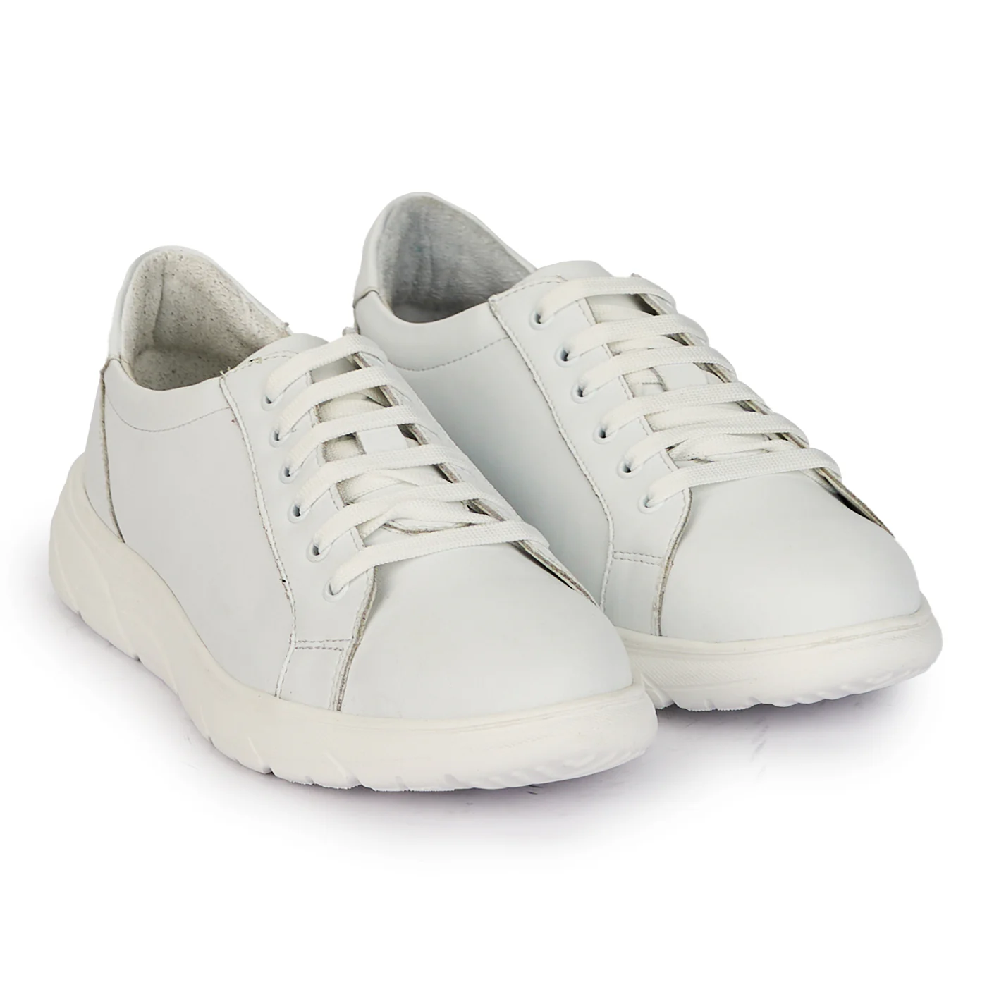 Pantofi casual barbati din piele naturala alba 7875 - Image 4