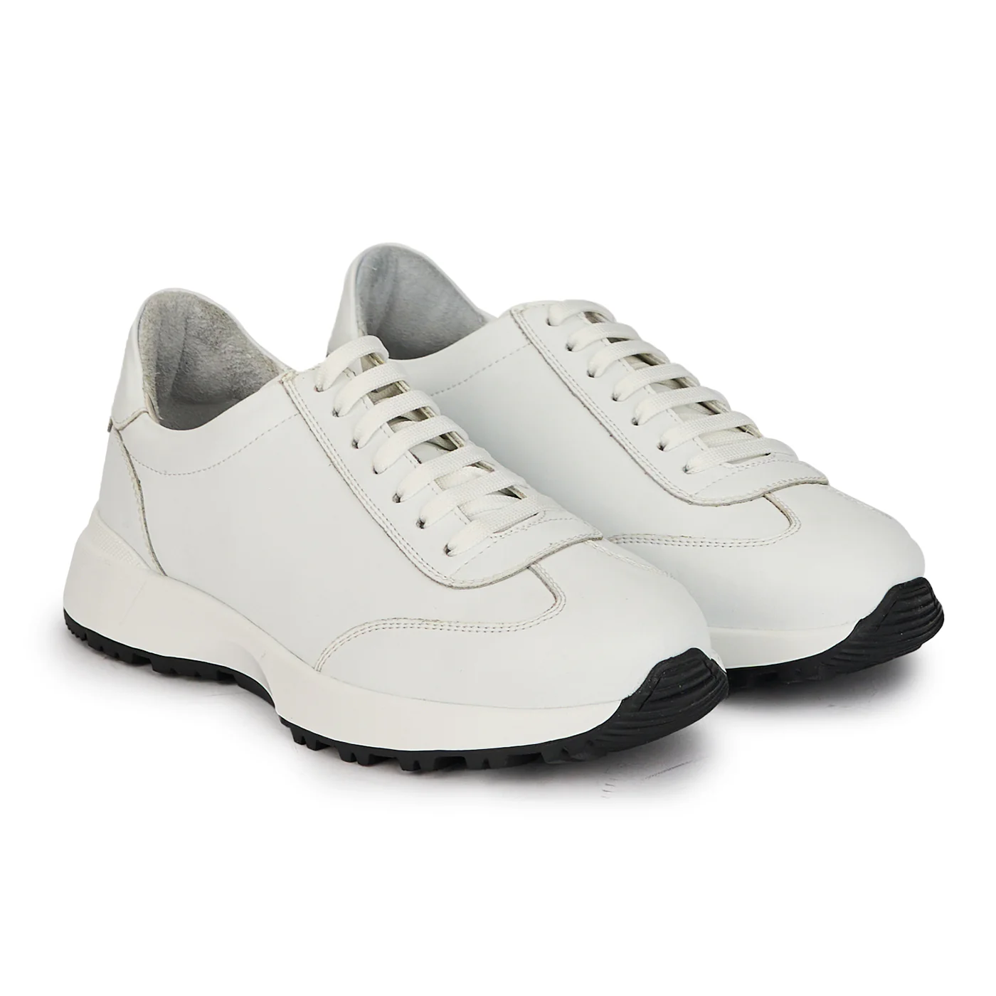 Pantofi casual barbati din piele naturala alba 7877 - Image 4
