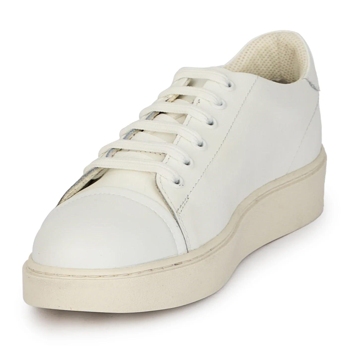 Pantofi casual barbati din piele naturala alba 7878 - Image 3