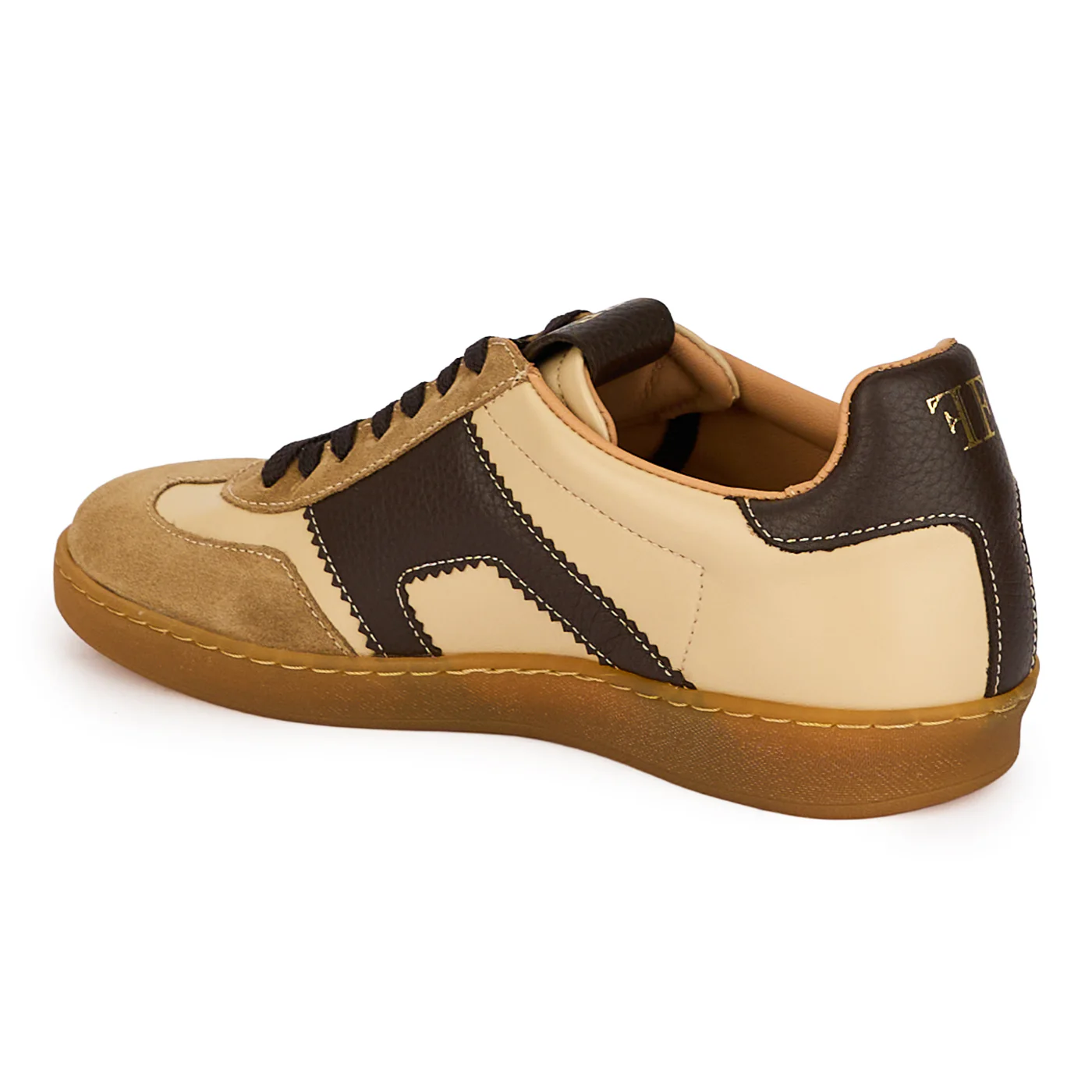 Pantofi casual barbati din piele naturala bej 7895 - Image 2