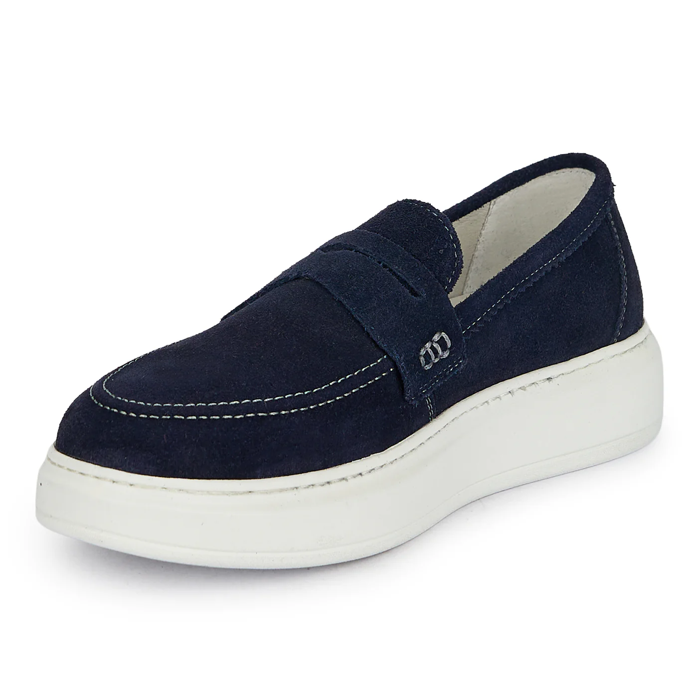Pantofi casual barbati din piele naturala bleumarin 20099 - Image 3