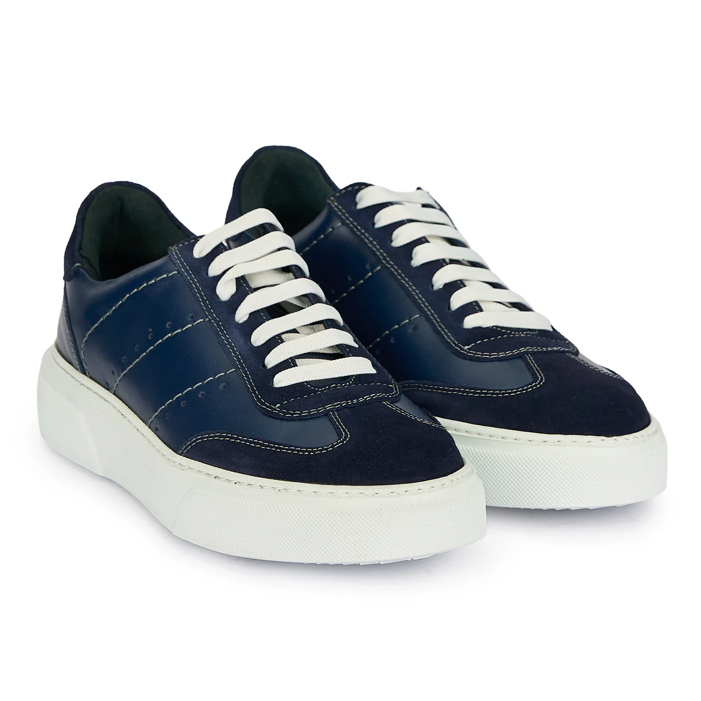 Pantofi casual barbati din piele naturala bleumarin 20103 - Image 4
