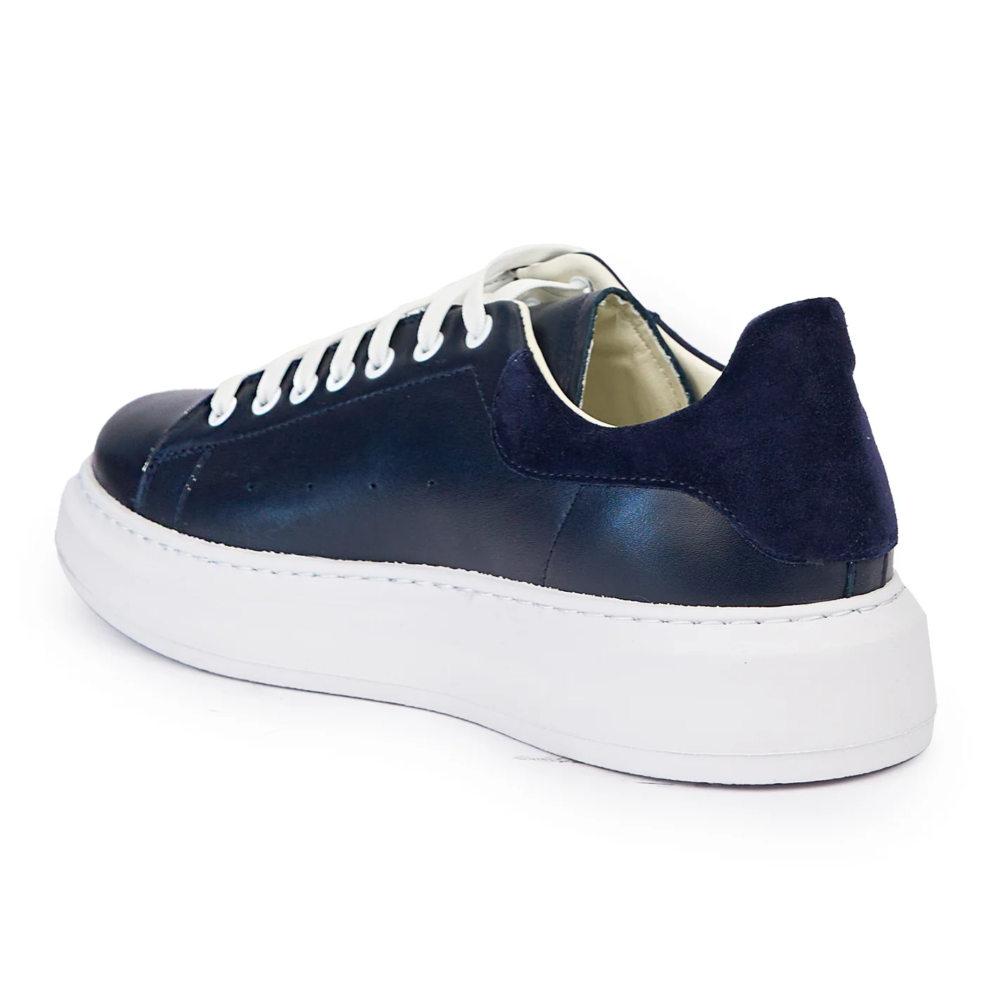 Pantofi casual barbati din piele naturala bleumarin 7553 - Image 2