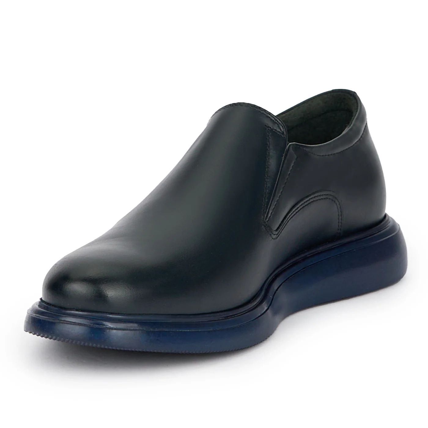 Pantofi casual barbati din piele naturala bleumarin 7653 - Image 3