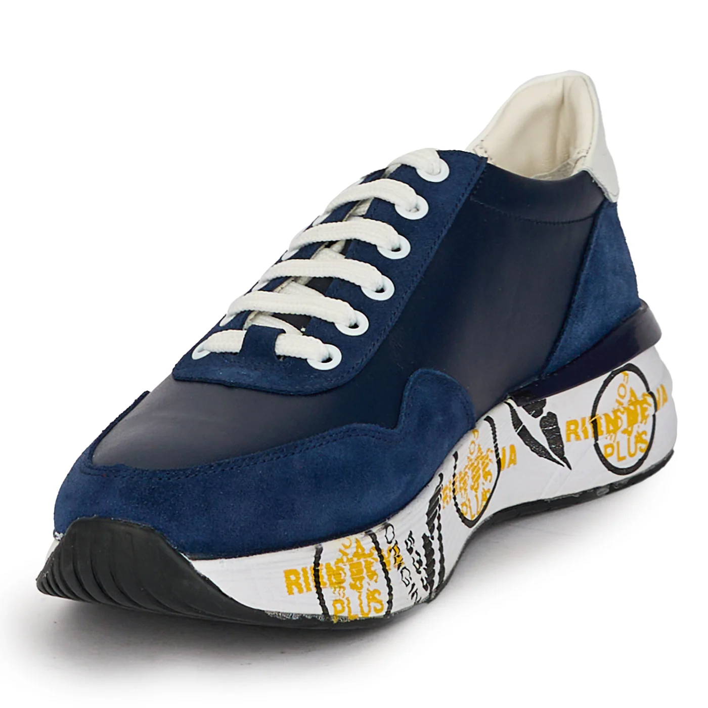 Pantofi casual barbati din piele naturala bleumarin 7882 - Image 3