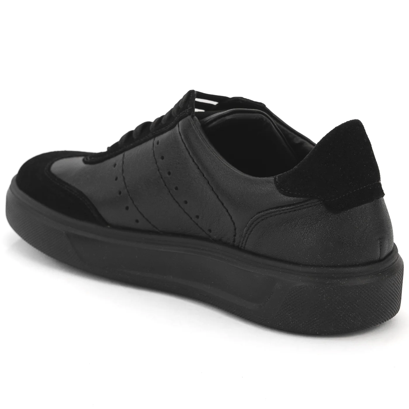 Pantofi casual barbati din piele naturala neagra 14037 - Image 2