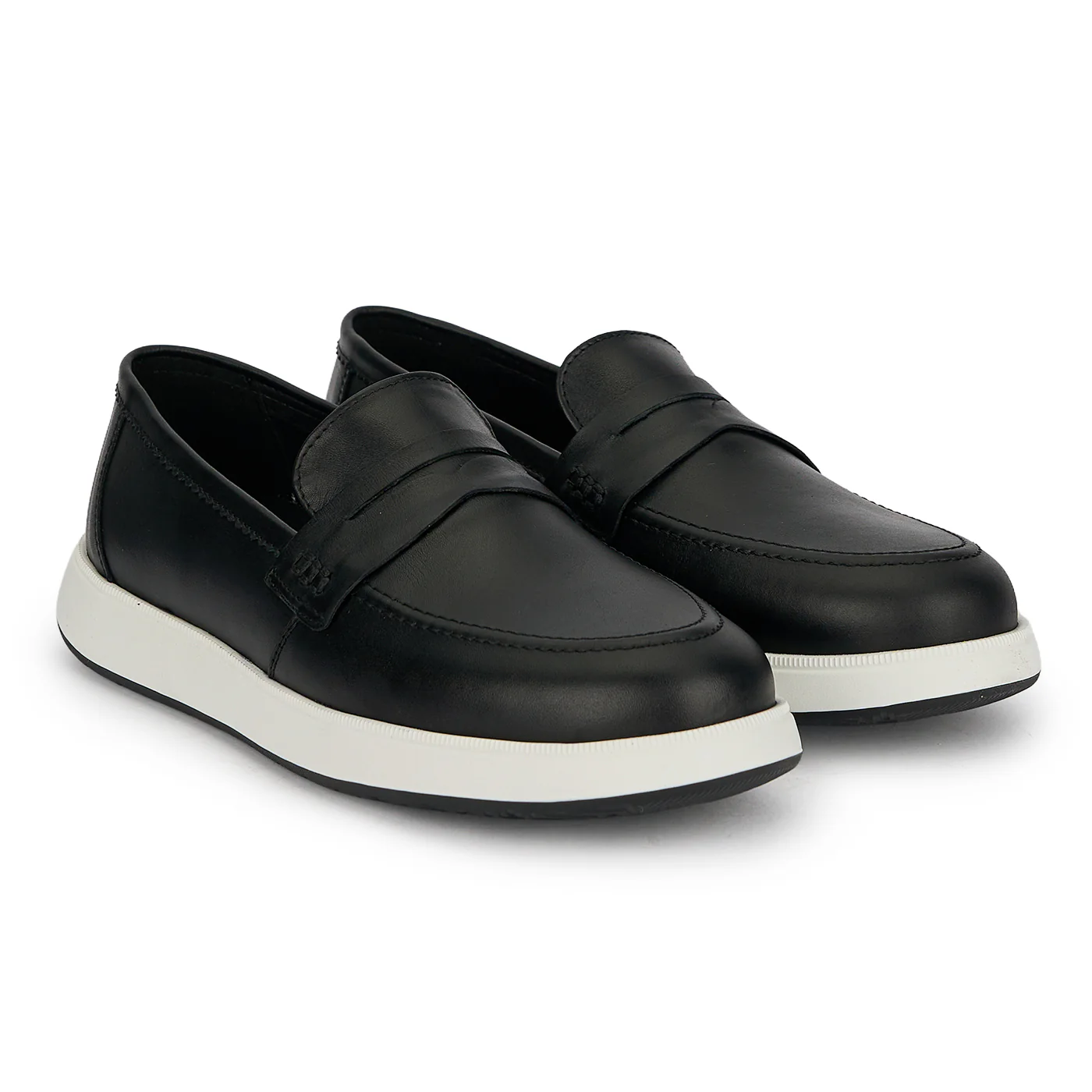 Pantofi casual barbati din piele naturala neagra 20100 - Image 4