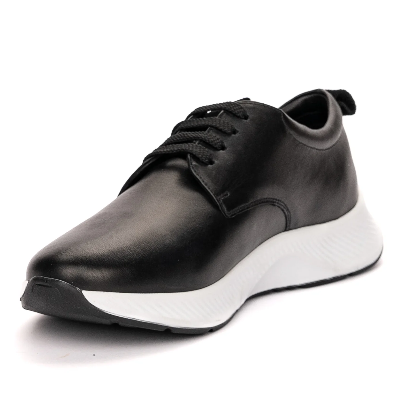 Pantofi casual barbati din piele naturala neagra 7491 - Image 3