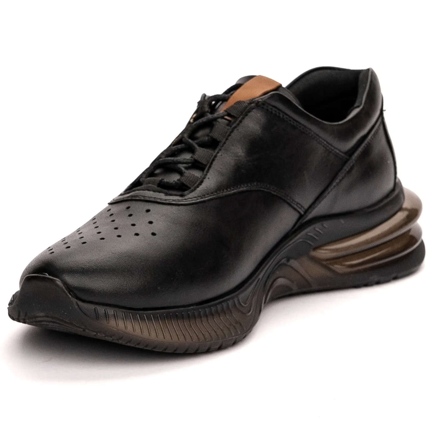 Pantofi casual barbati din piele naturala neagra 7511 - Image 3