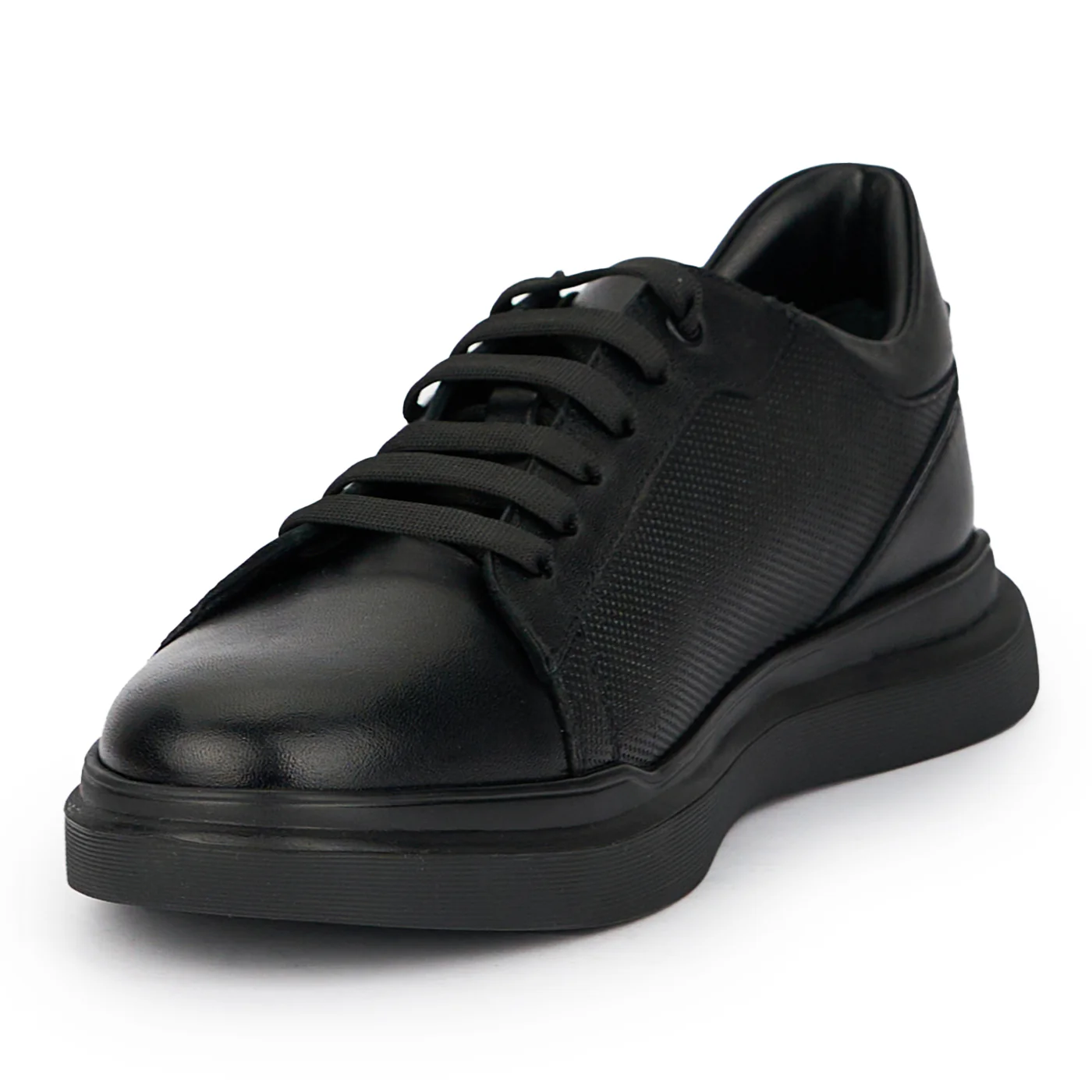 Pantofi casual barbati din piele naturala neagra 7652 - Image 3