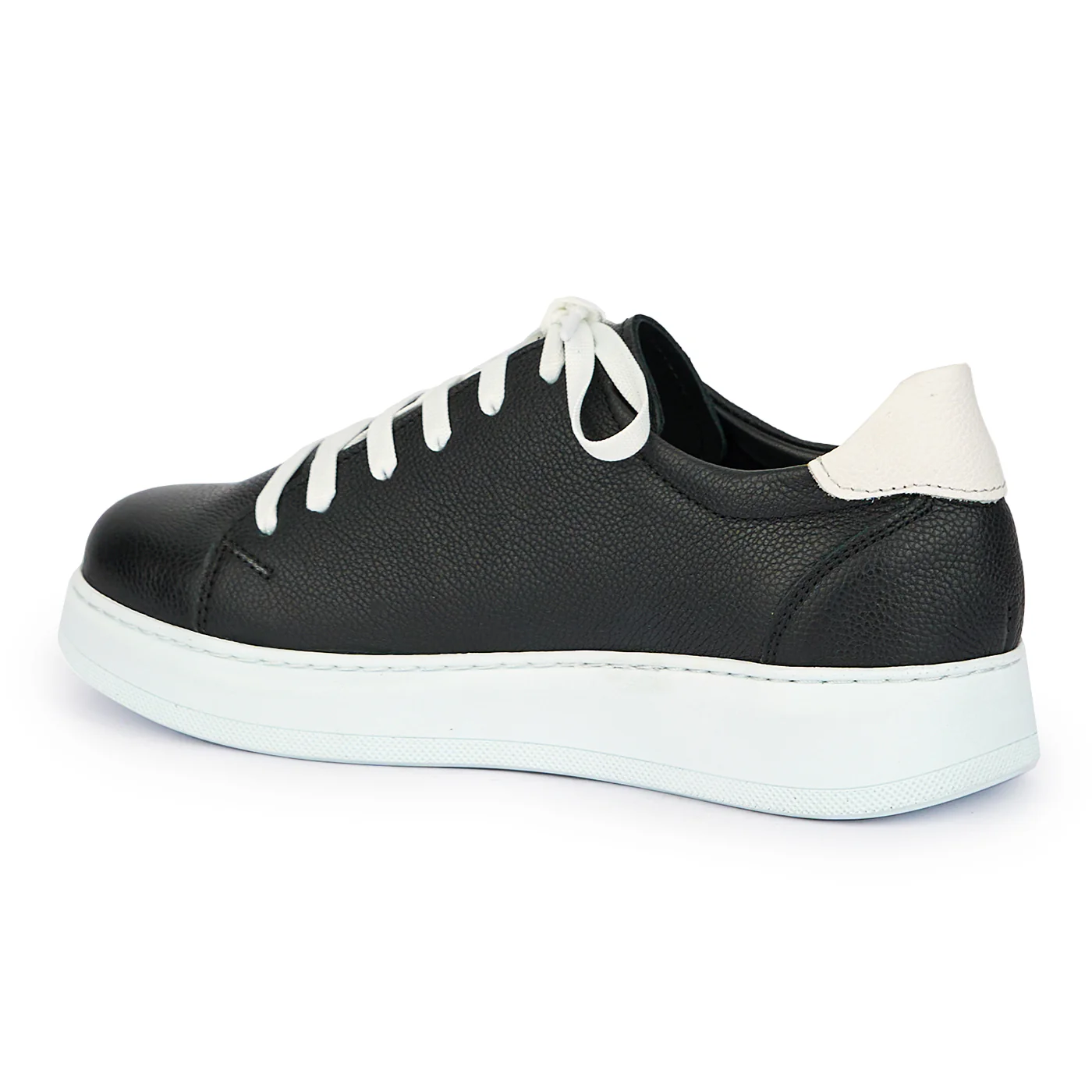 Pantofi casual barbati din piele naturala neagra 7654 - Image 2