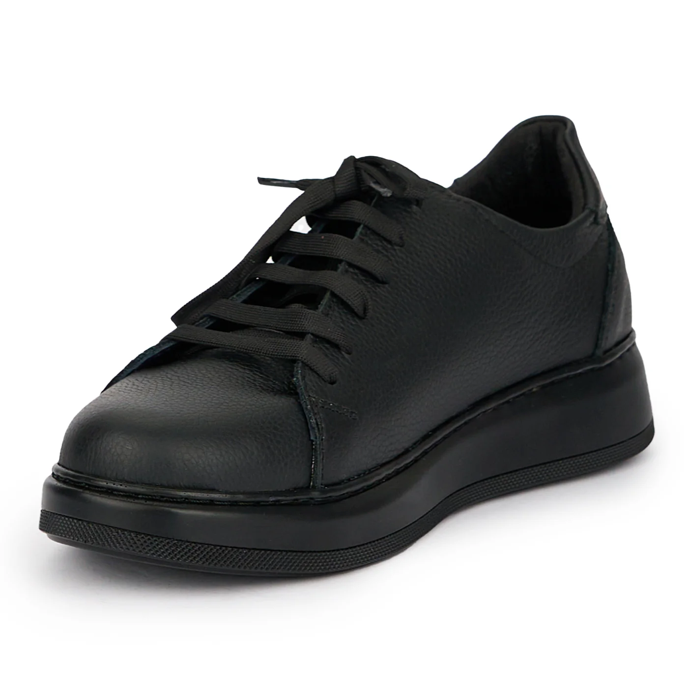 Pantofi casual barbati din piele naturala neagra 7658 - Image 3