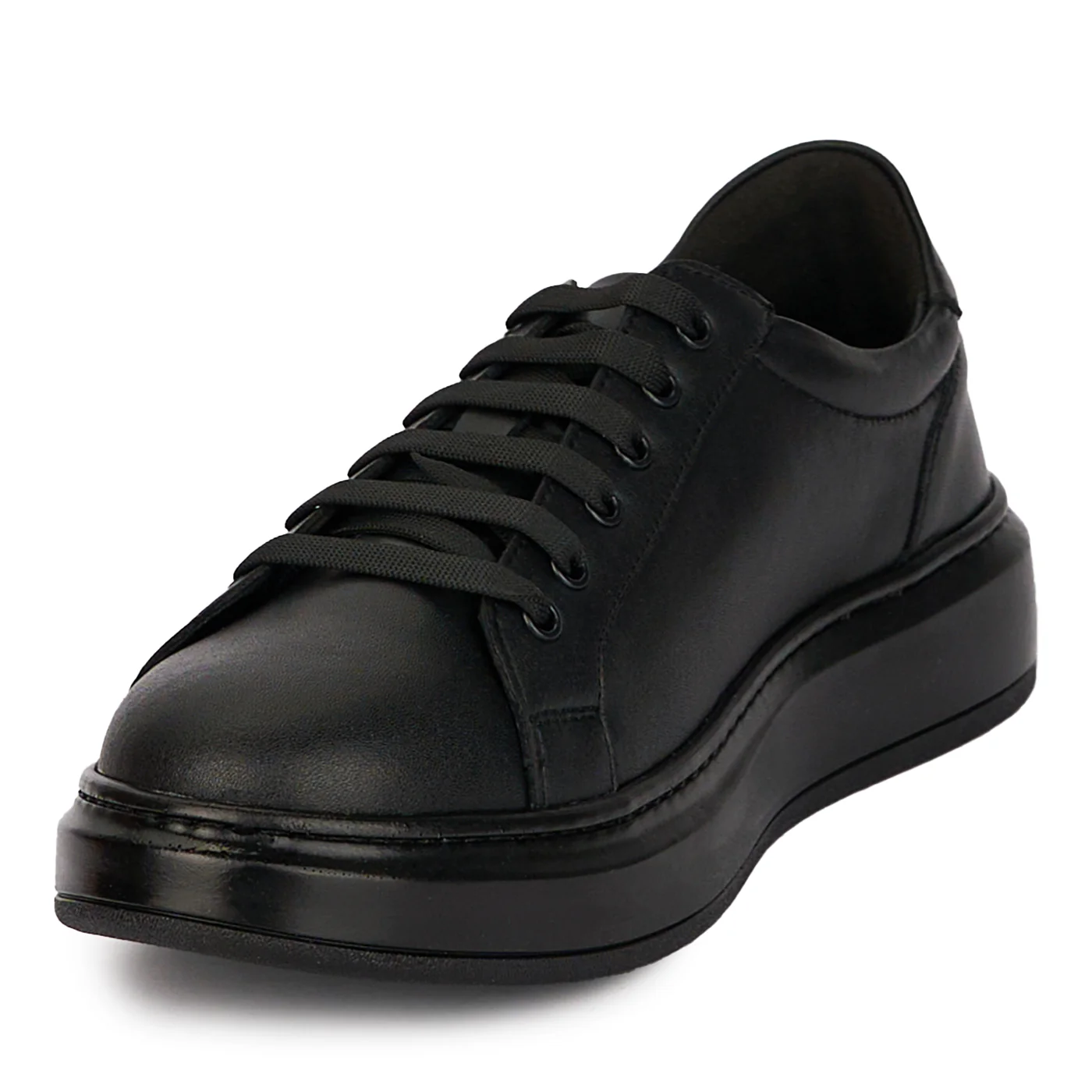 Pantofi casual barbati din piele naturala neagra 7853 - Image 3