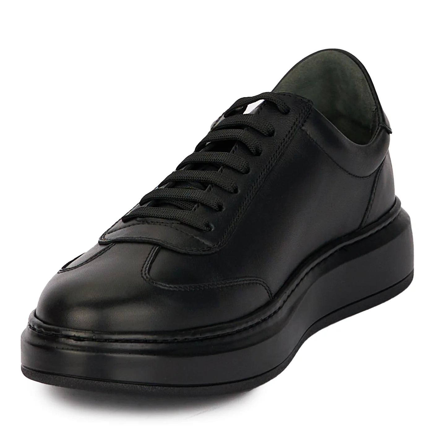 Pantofi casual barbati din piele naturala neagra 7854 - Image 3