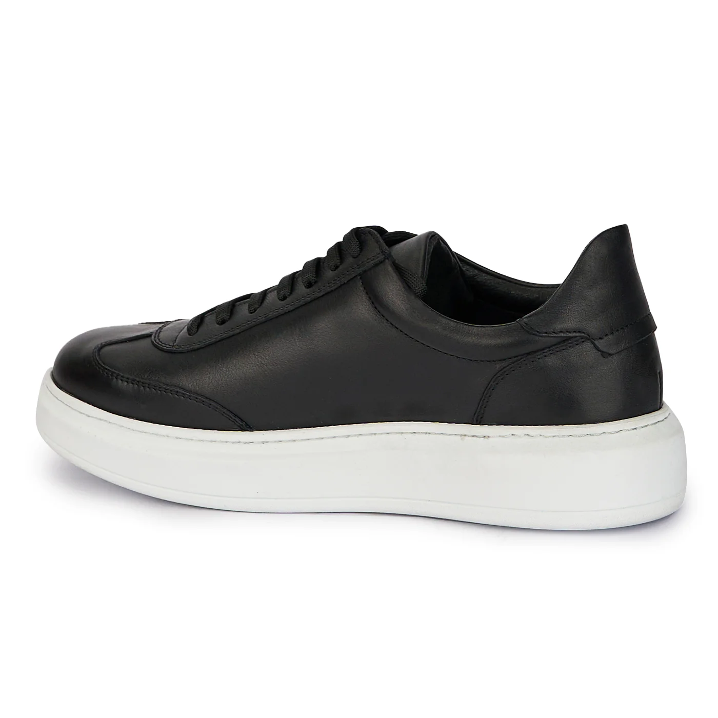 Pantofi casual barbati din piele naturala neagra 7855 - Image 2