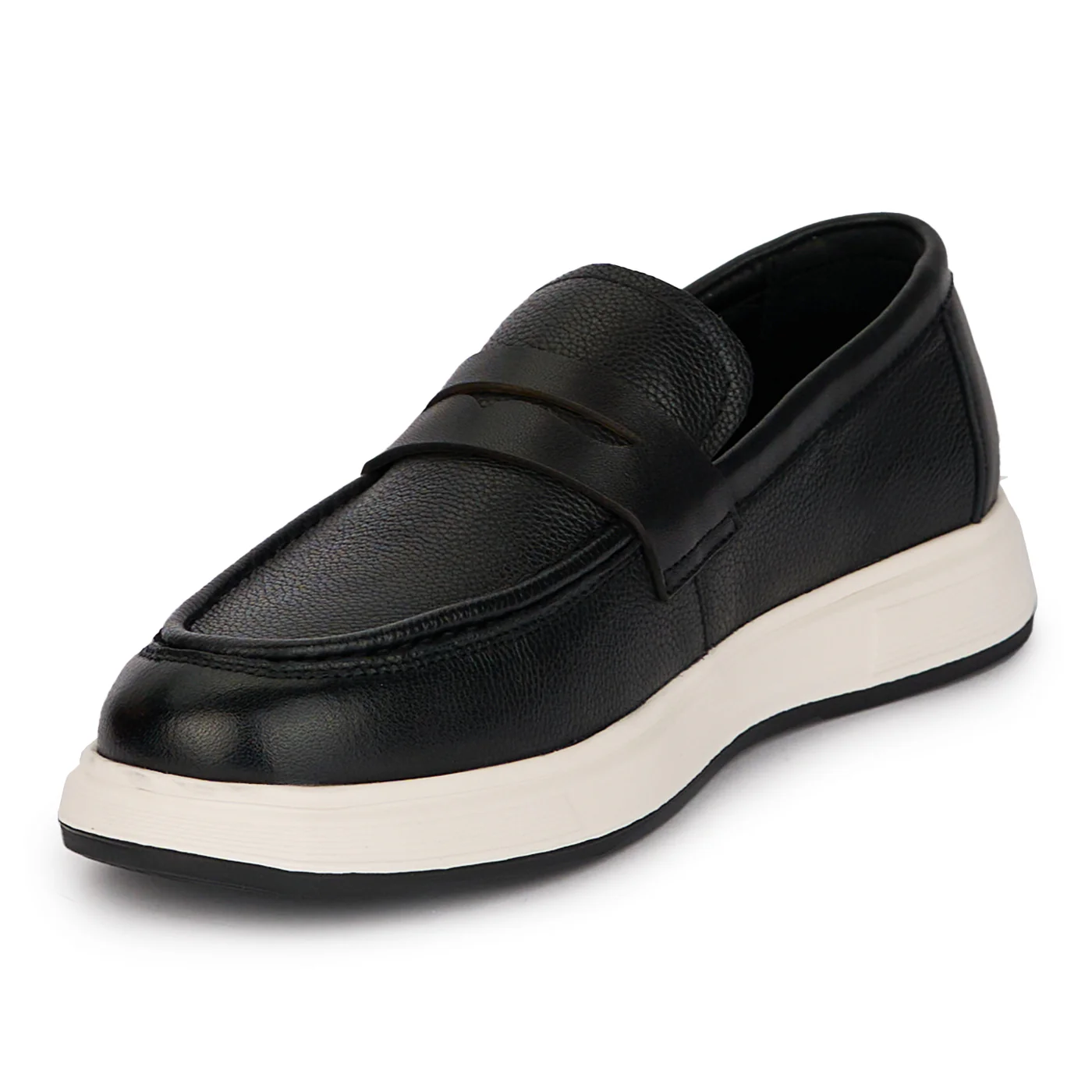 Pantofi casual barbati din piele naturala neagra 7858 - Image 3