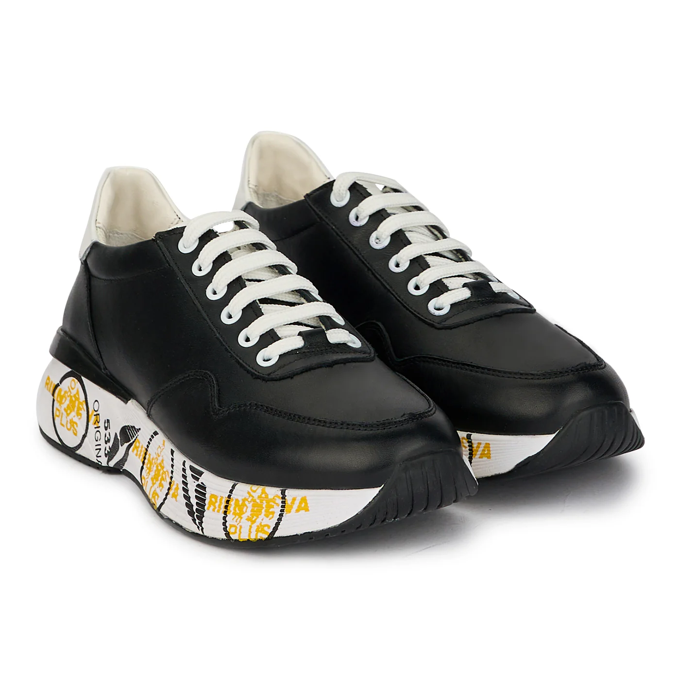 Pantofi casual barbati din piele naturala neagra 7866 - Image 4