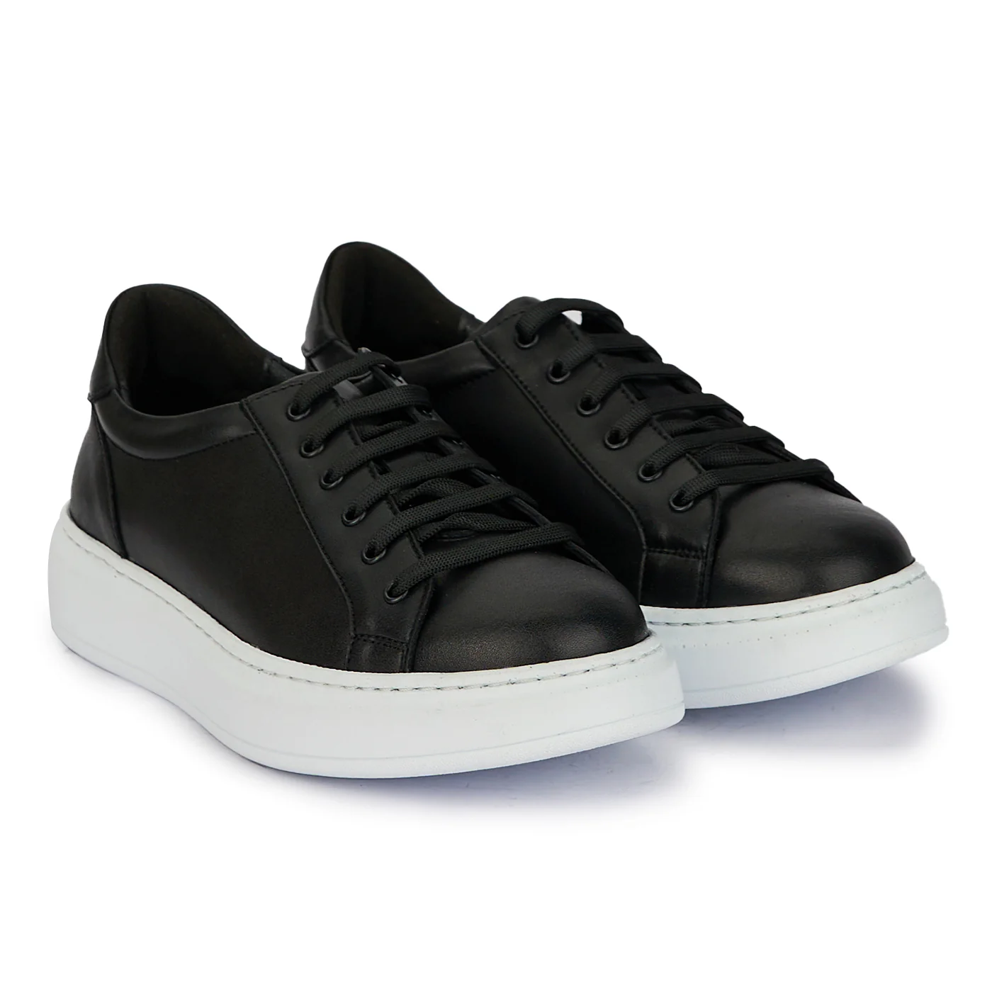 Pantofi casual barbati din piele naturala neagra 7868 - Image 4
