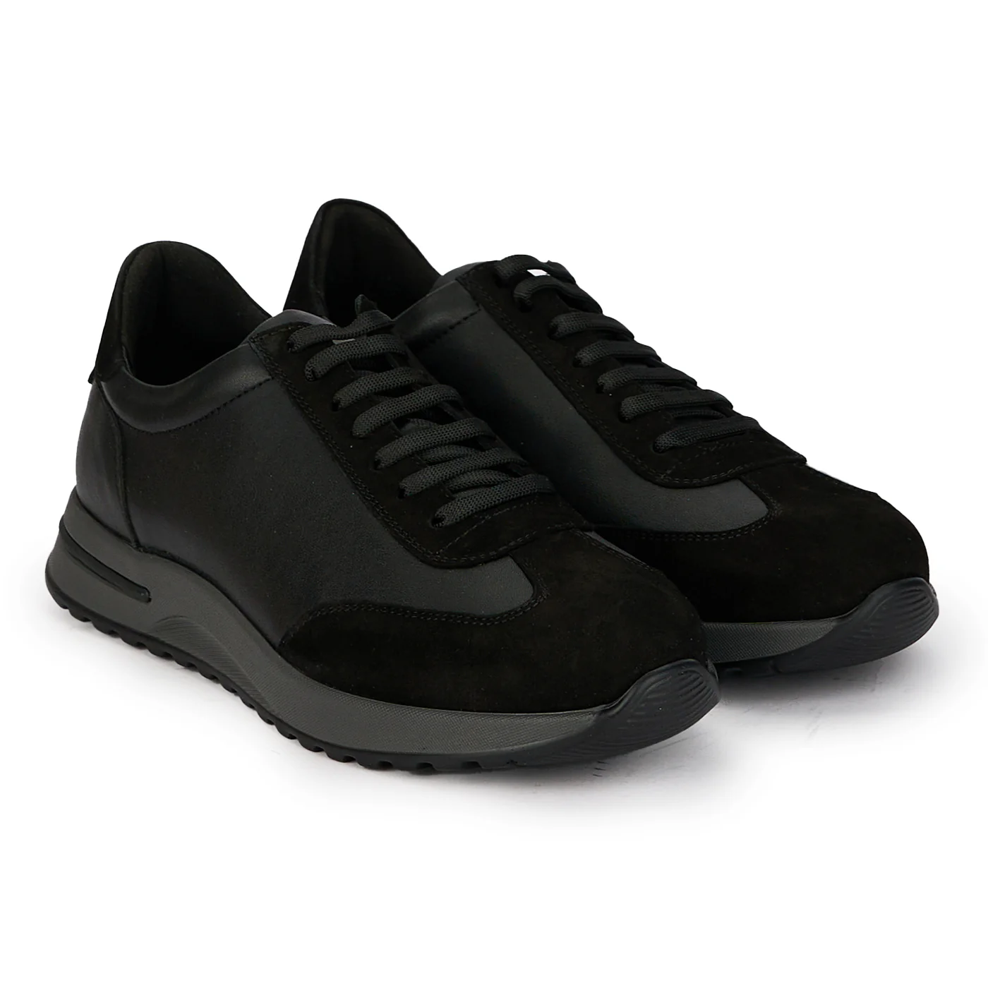 Pantofi casual barbati din piele naturala neagra 7871 - Image 4