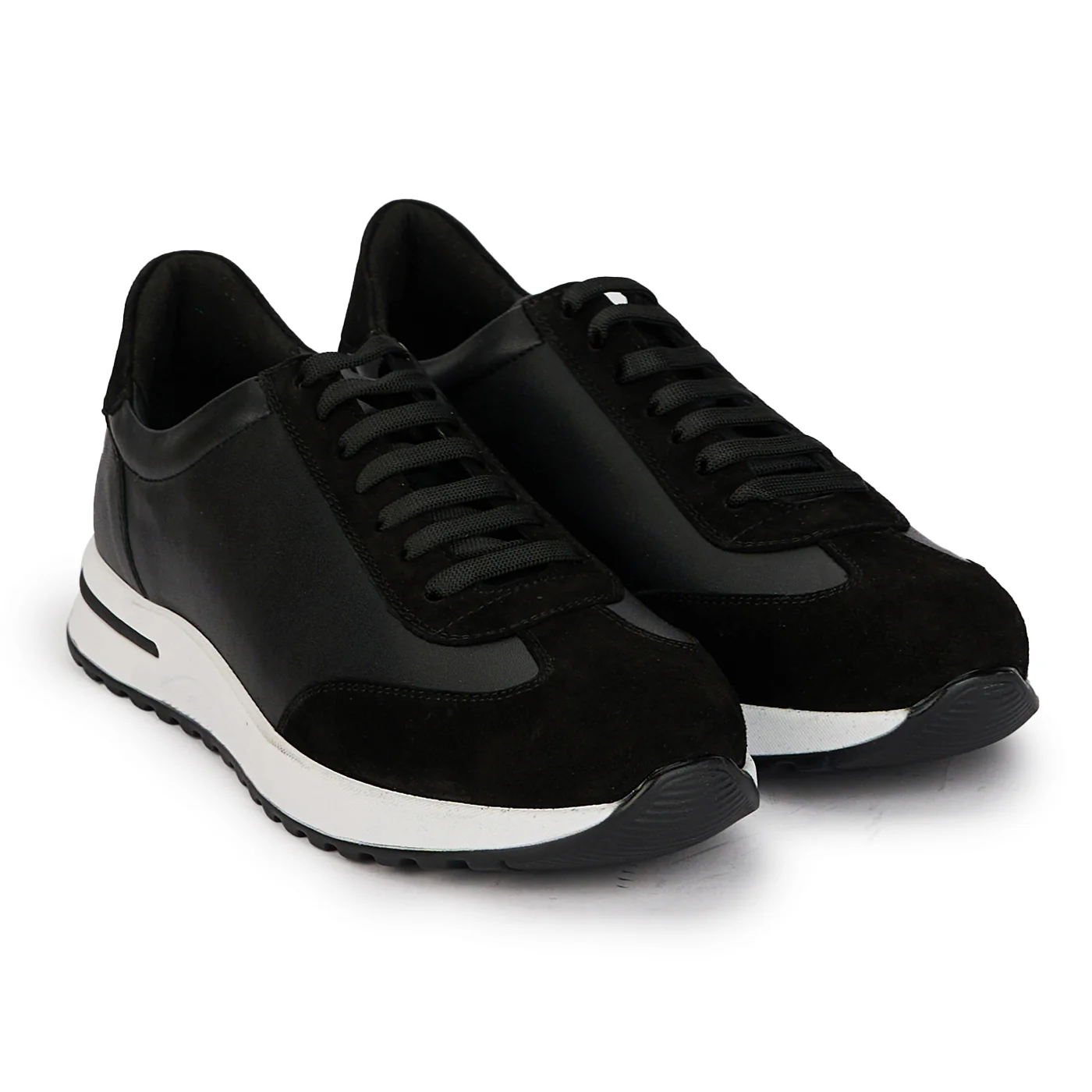 Pantofi casual barbati din piele naturala neagra 7872 - Image 4