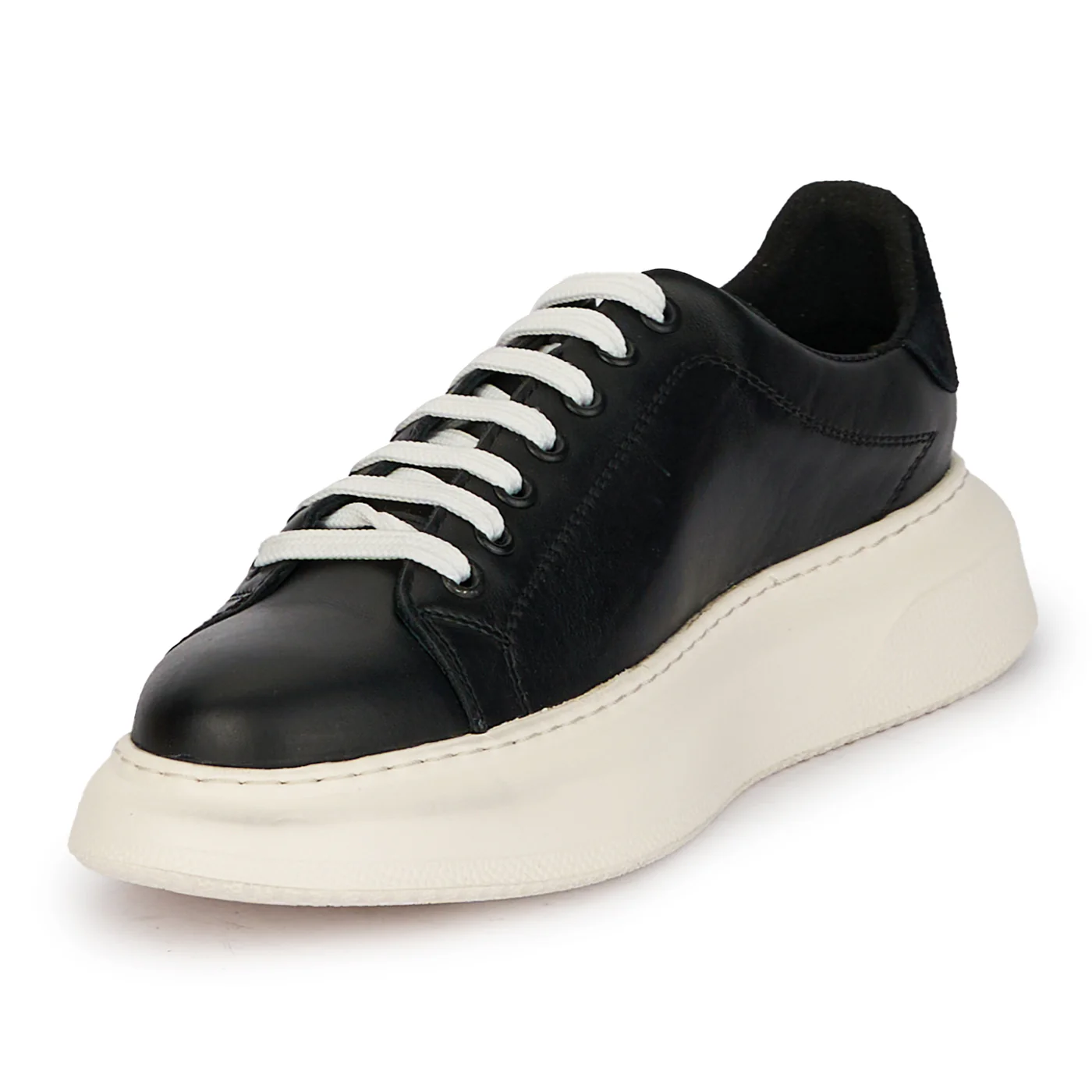 Pantofi casual barbati din piele naturala neagra 7883 - Image 3