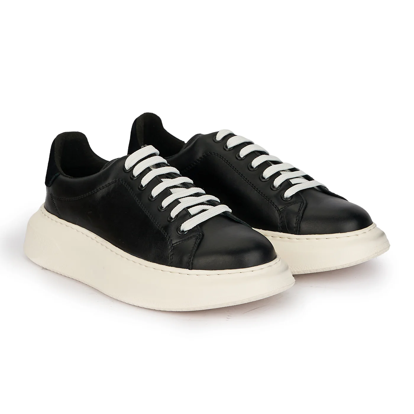 Pantofi casual barbati din piele naturala neagra 7883 - Image 4