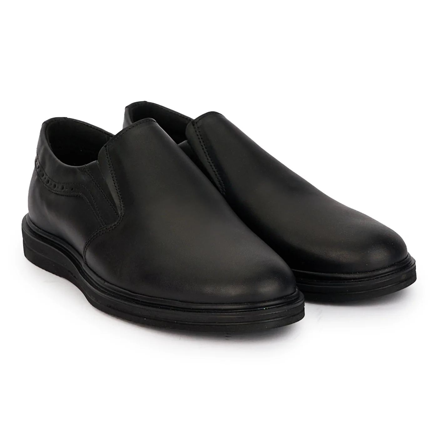 Pantofi casual barbati din piele naturala neagra 7888 - Image 4