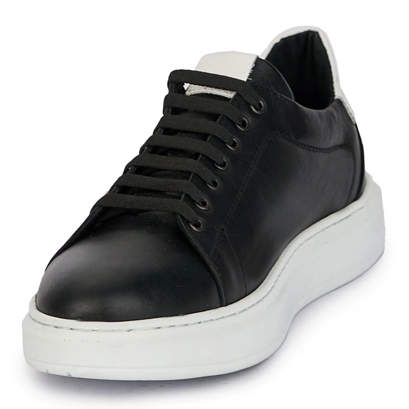 Pantofi casual barbati din piele naturala neagra 7889 - Image 3