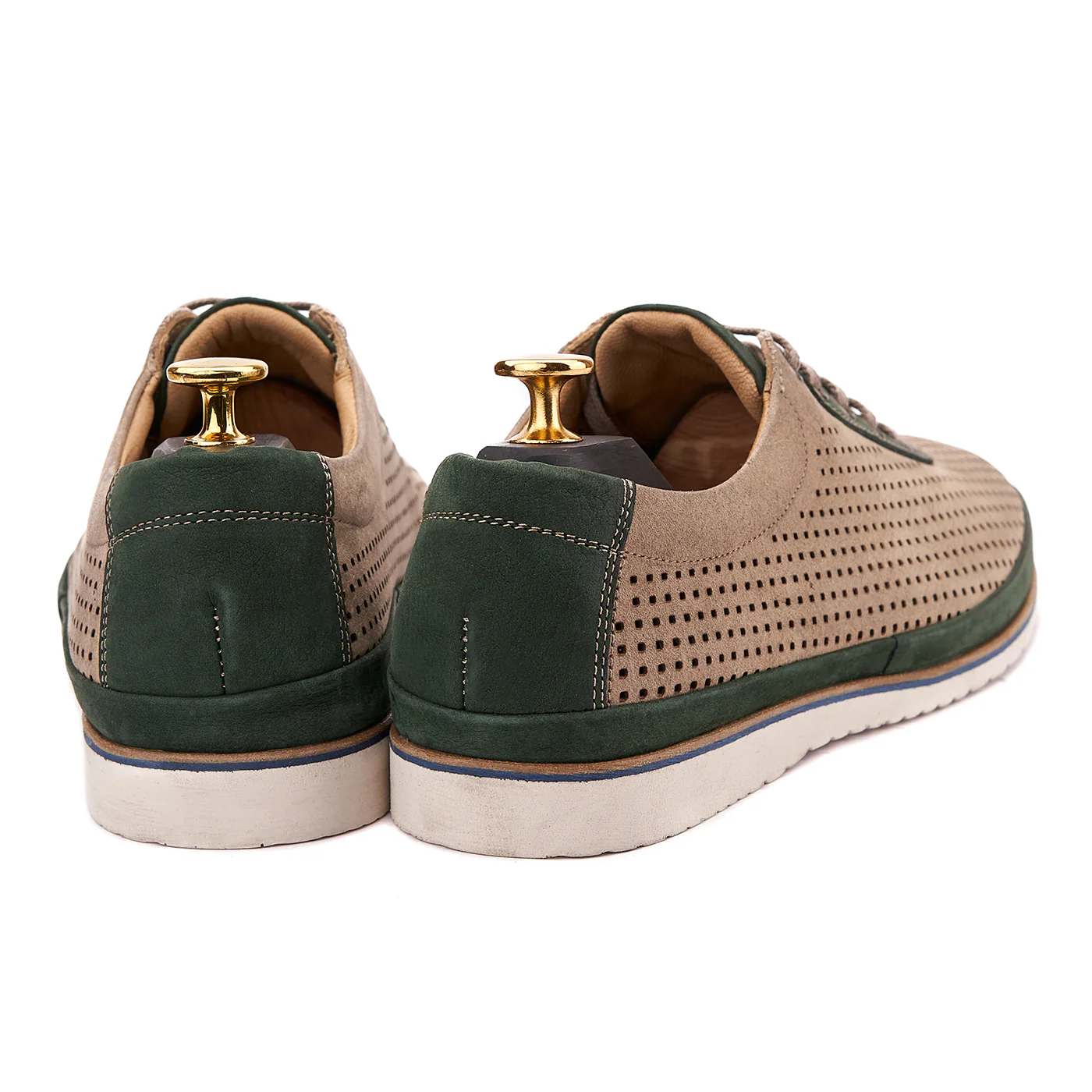 Pantofi Casual Bej din Piele Naturala 0105 - Image 2