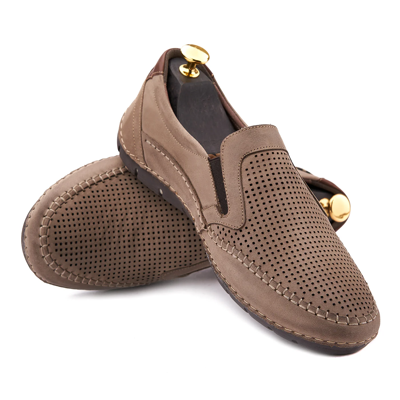 Pantofi casual confort din piele bej 0114 - Image 4