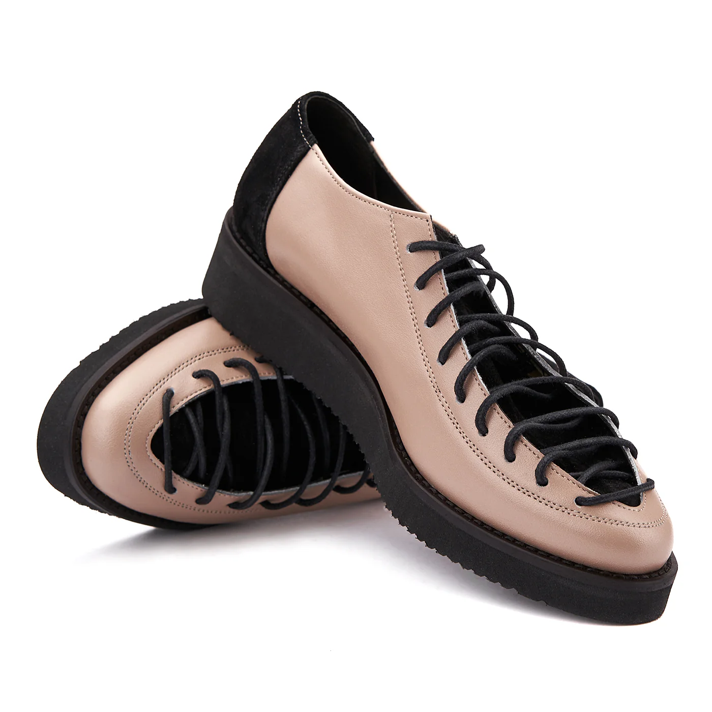 Pantofi Casual Dama Bej din Piele Naturala 1410 - Image 4