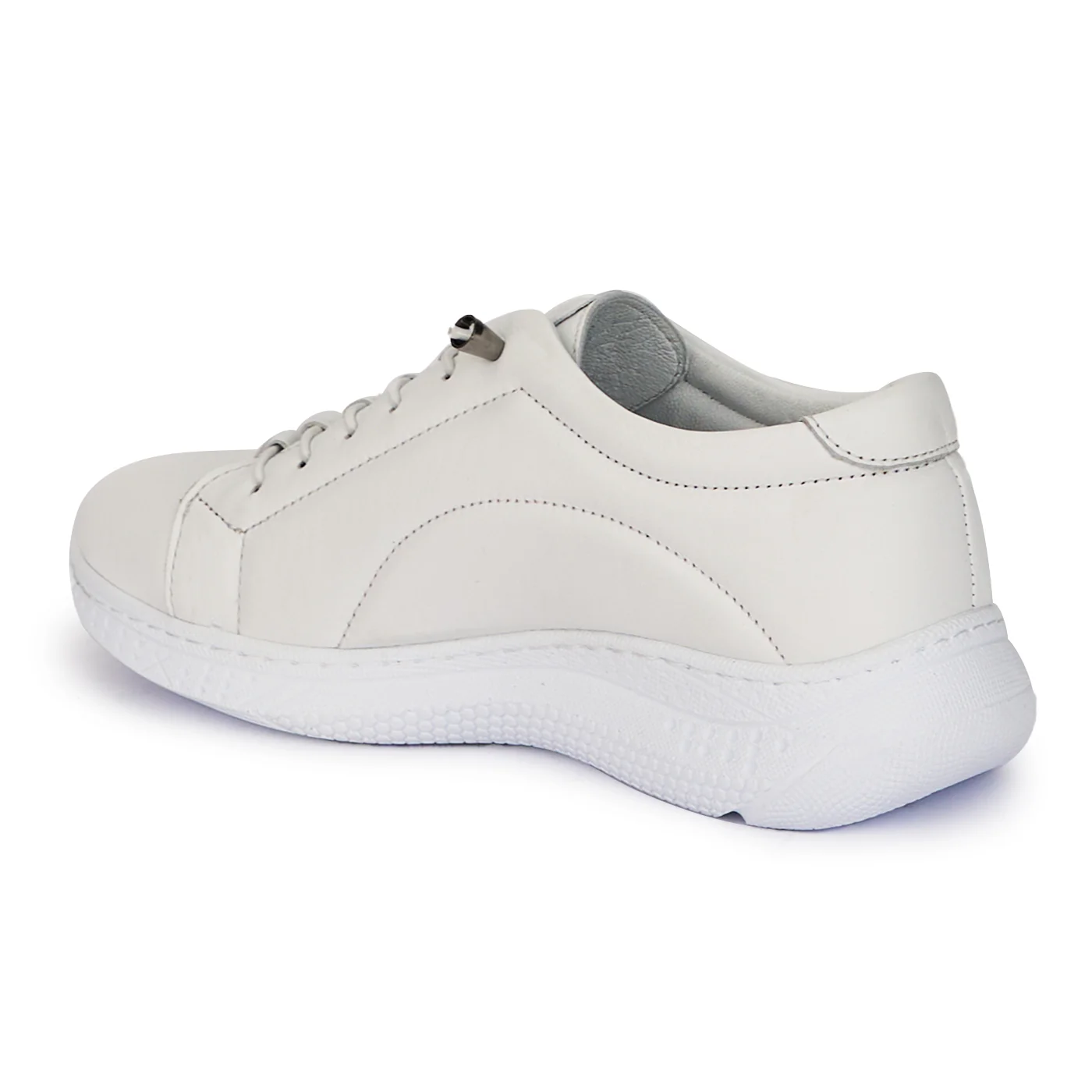 Pantofi casual dama din piele naturala alba 18010 - Image 2