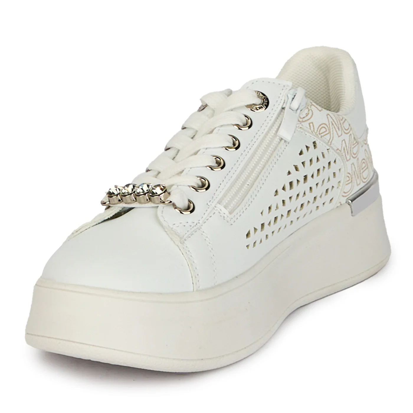 Pantofi casual dama din piele naturala alba 18155 - Image 3