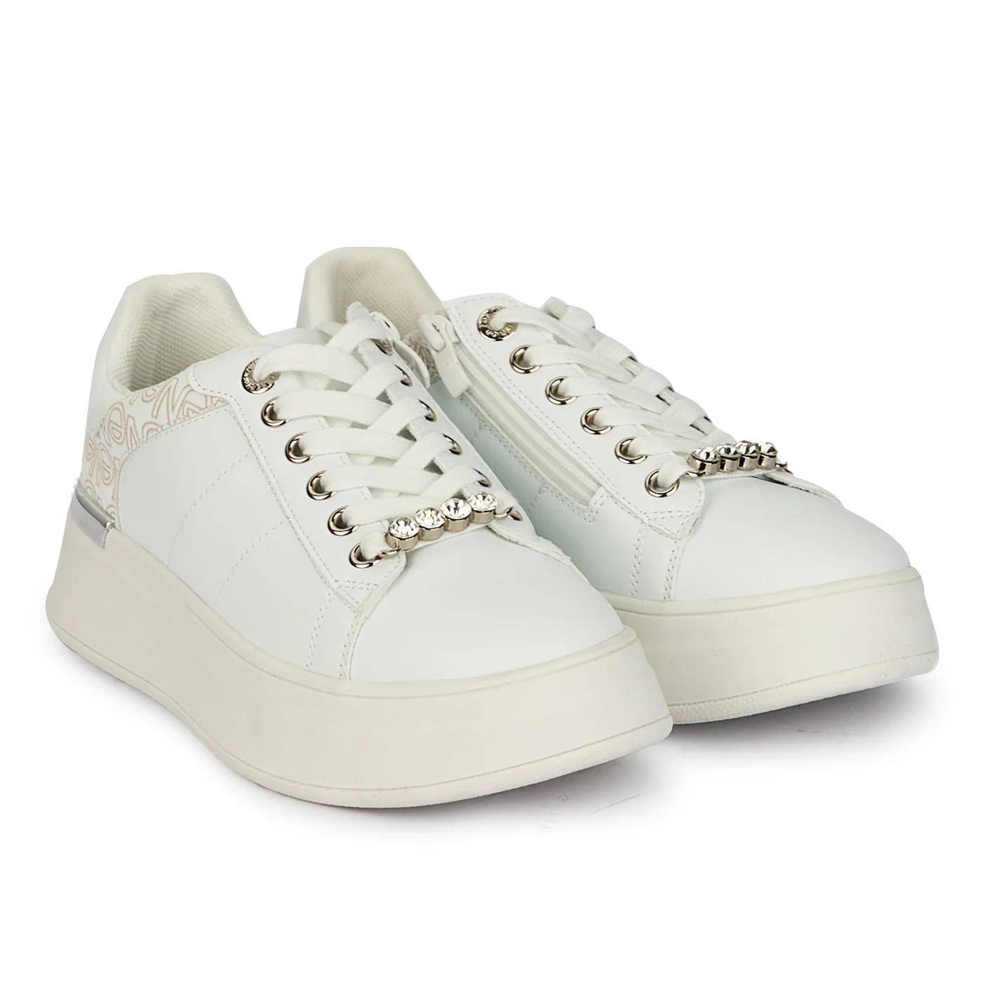 Pantofi casual dama din piele naturala alba 18156 - Image 4