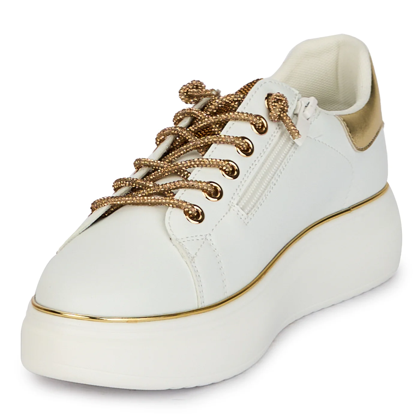 Pantofi casual dama din piele naturala alba 18158 - Image 3