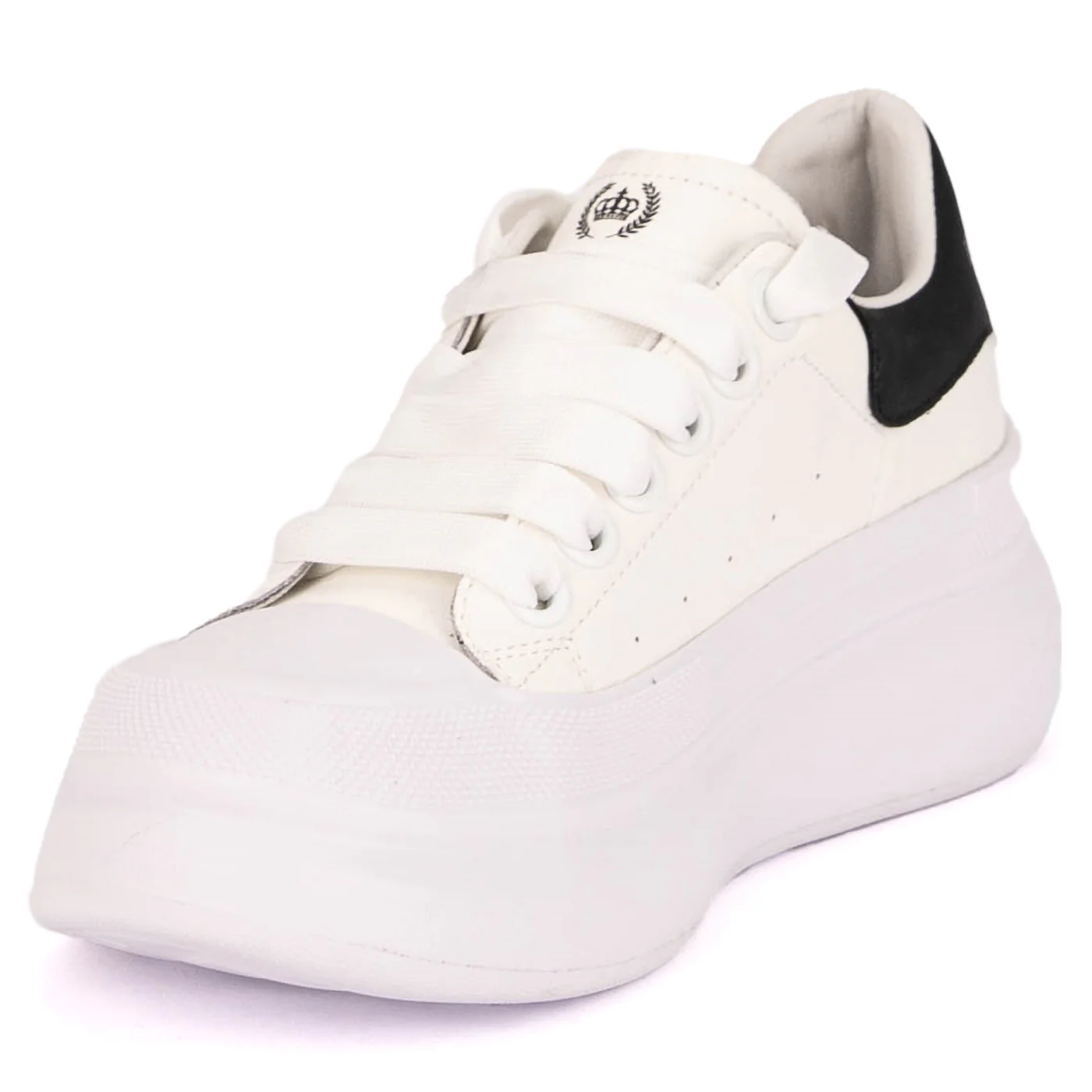 Pantofi casual dama din piele naturala alba 18792 - Image 3