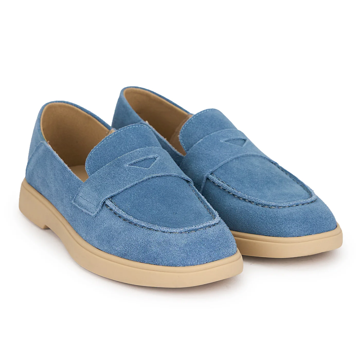 Pantofi casual dama din piele naturala albastra 19511 - Image 4