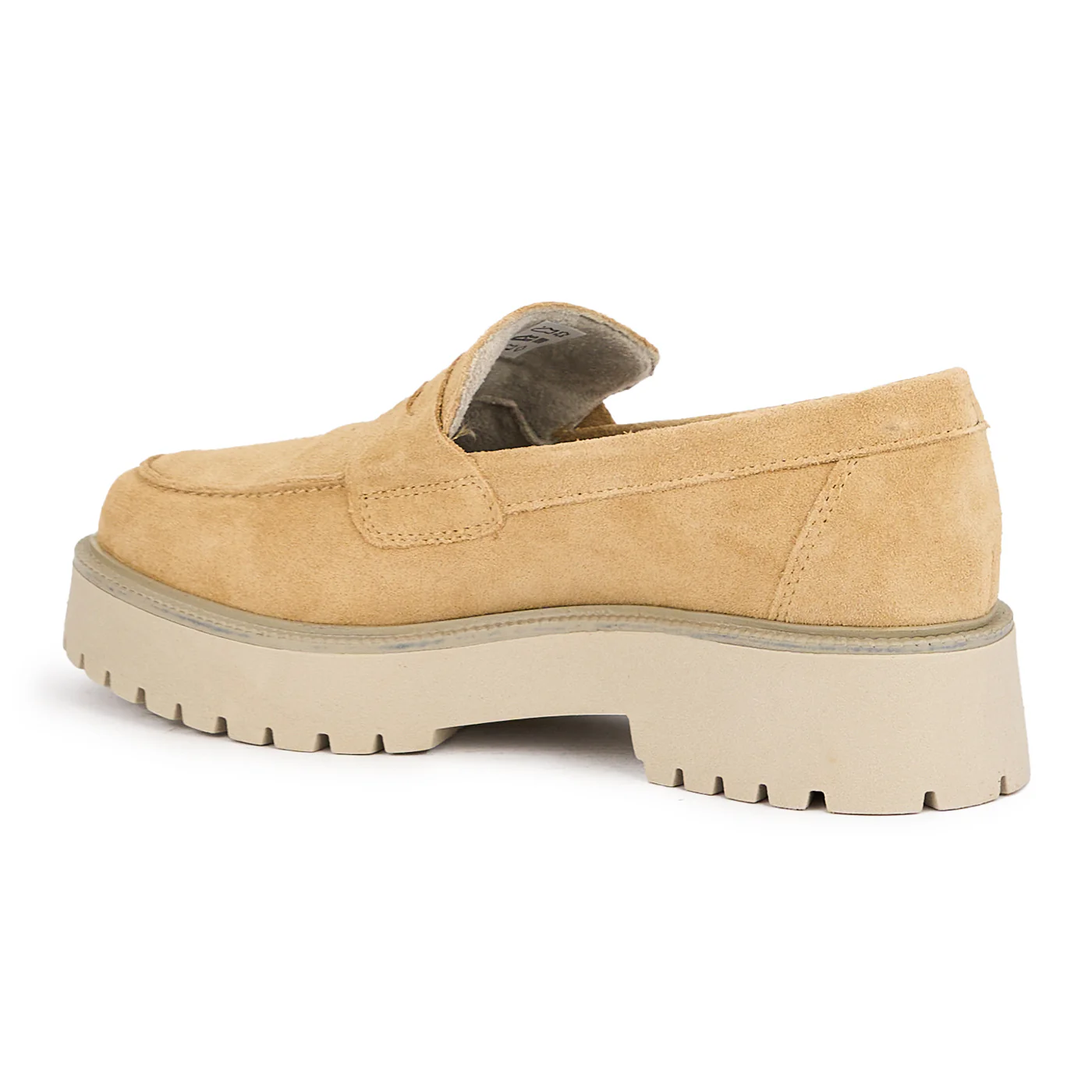 Pantofi casual dama din piele naturala bej 16162 - Image 2