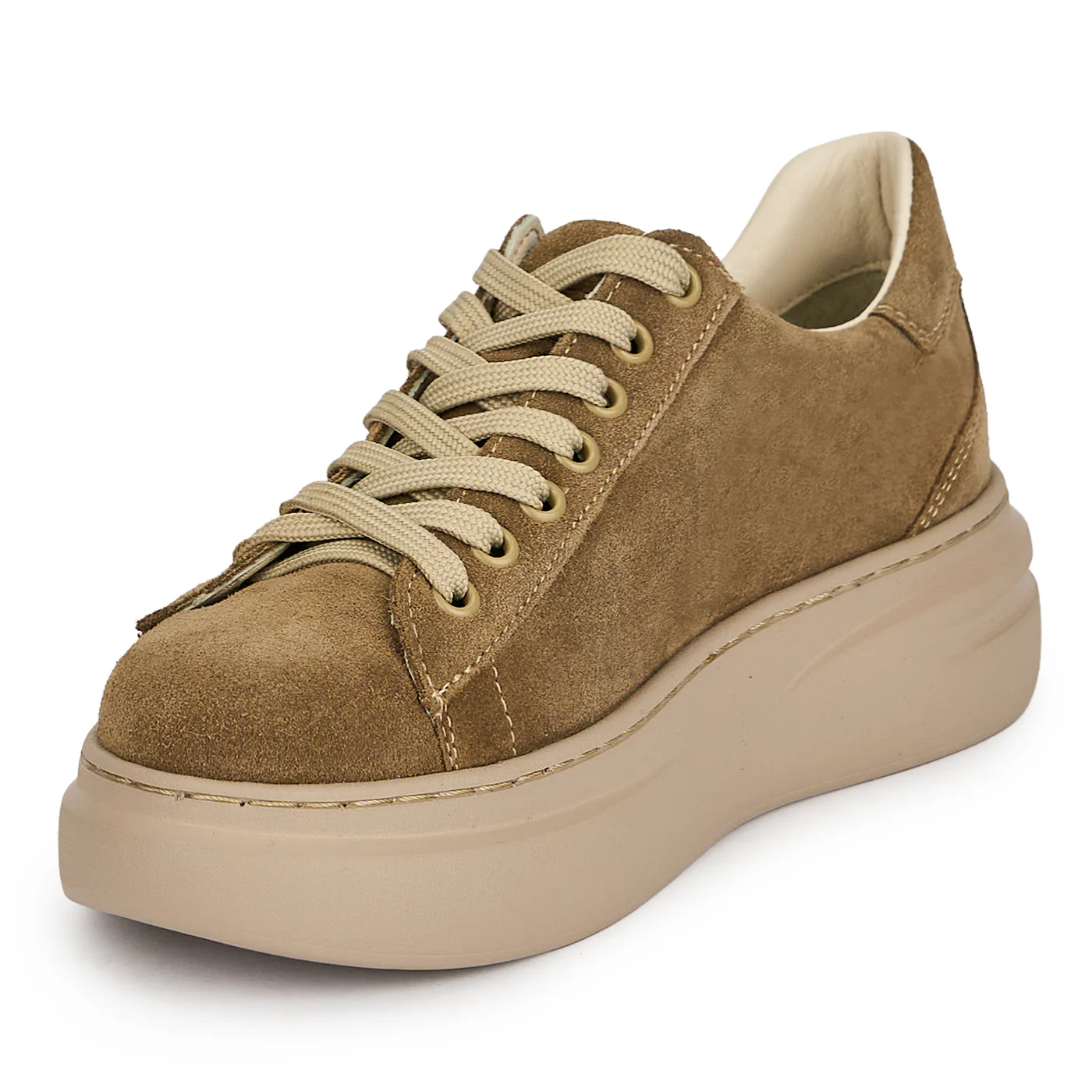 Pantofi casual dama din piele naturala bej 18086 - Image 3