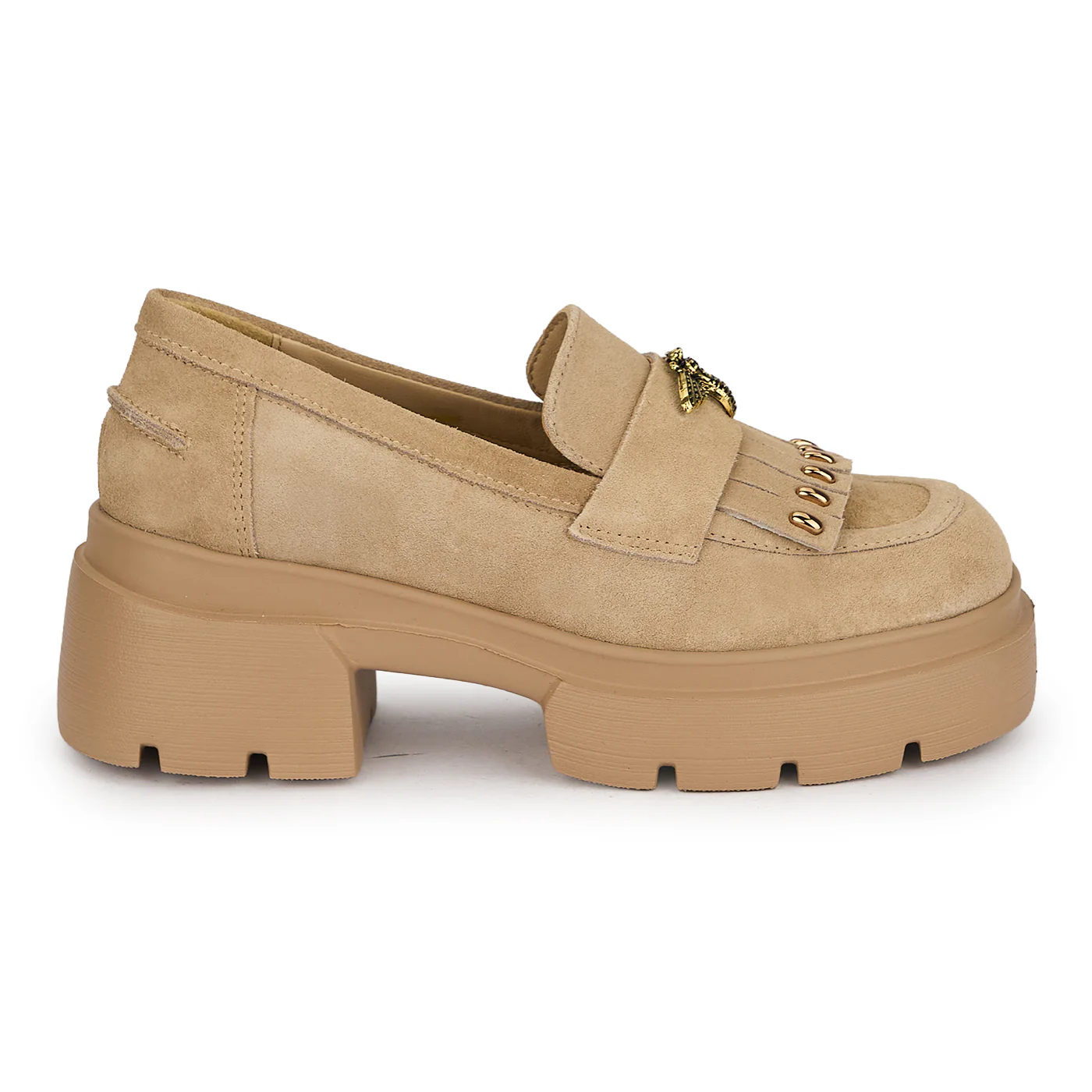 Pantofi casual dama din piele naturala bej 19681 - Image 2