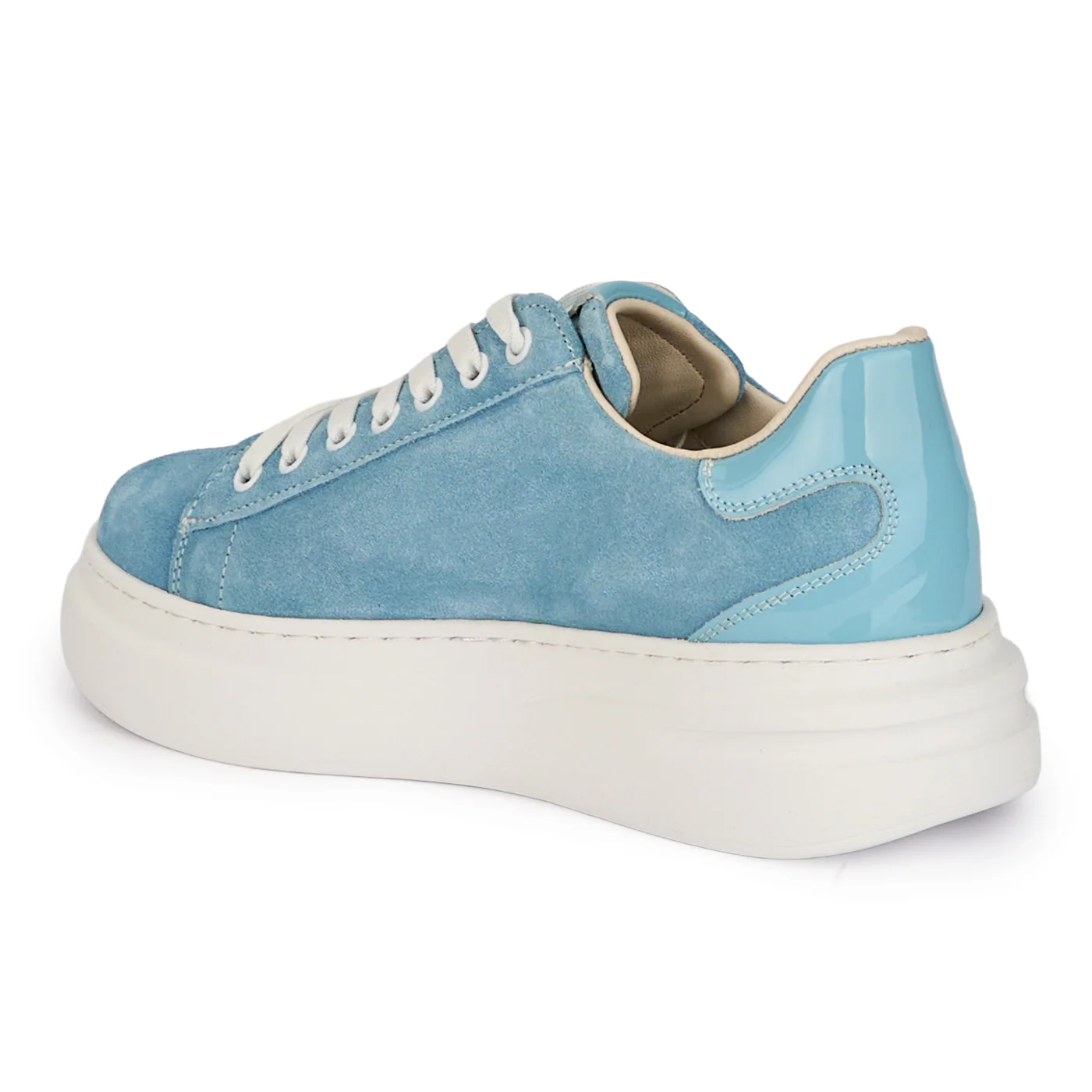 Pantofi casual dama din piele naturala bleu 18334 - Image 2