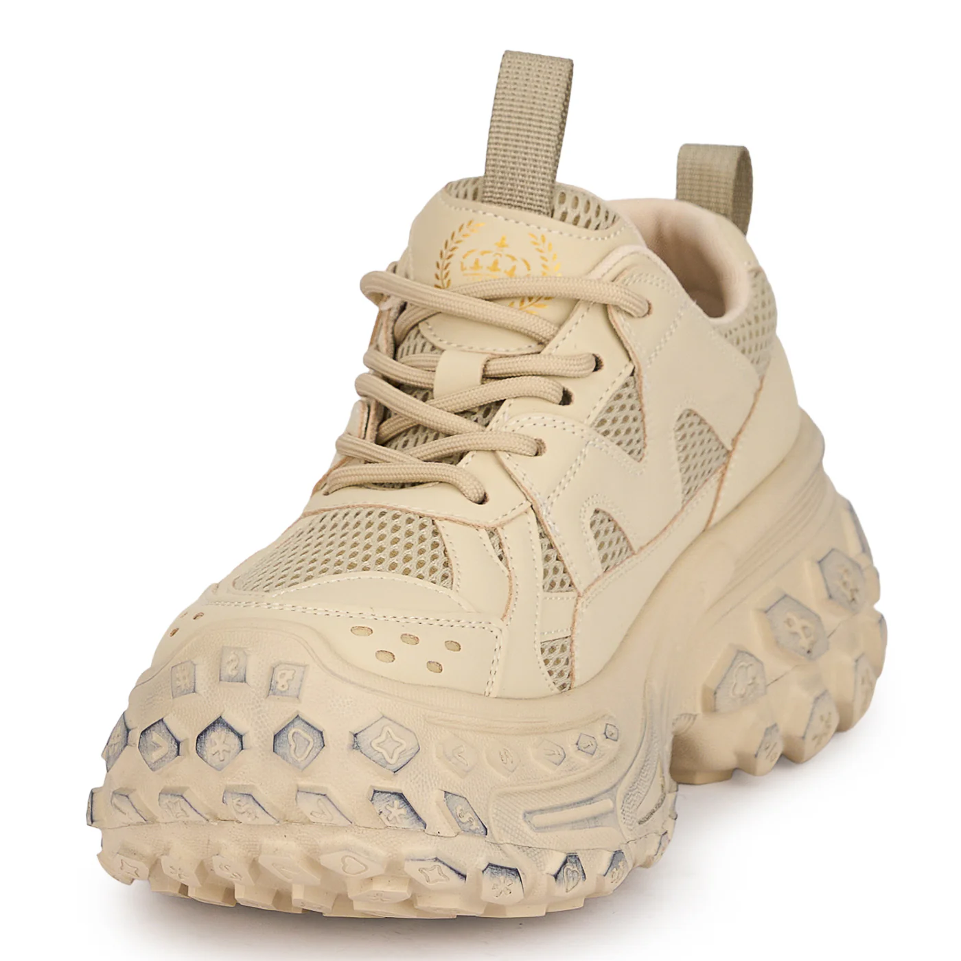 Pantofi casual dama din piele naturala crem 18826 - Image 3