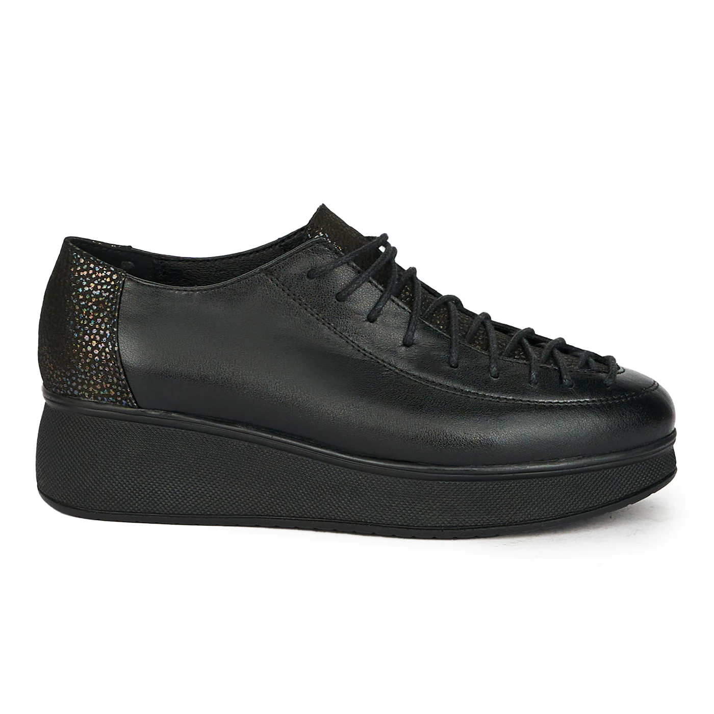 Pantofi casual dama din piele naturala cu siret 17806