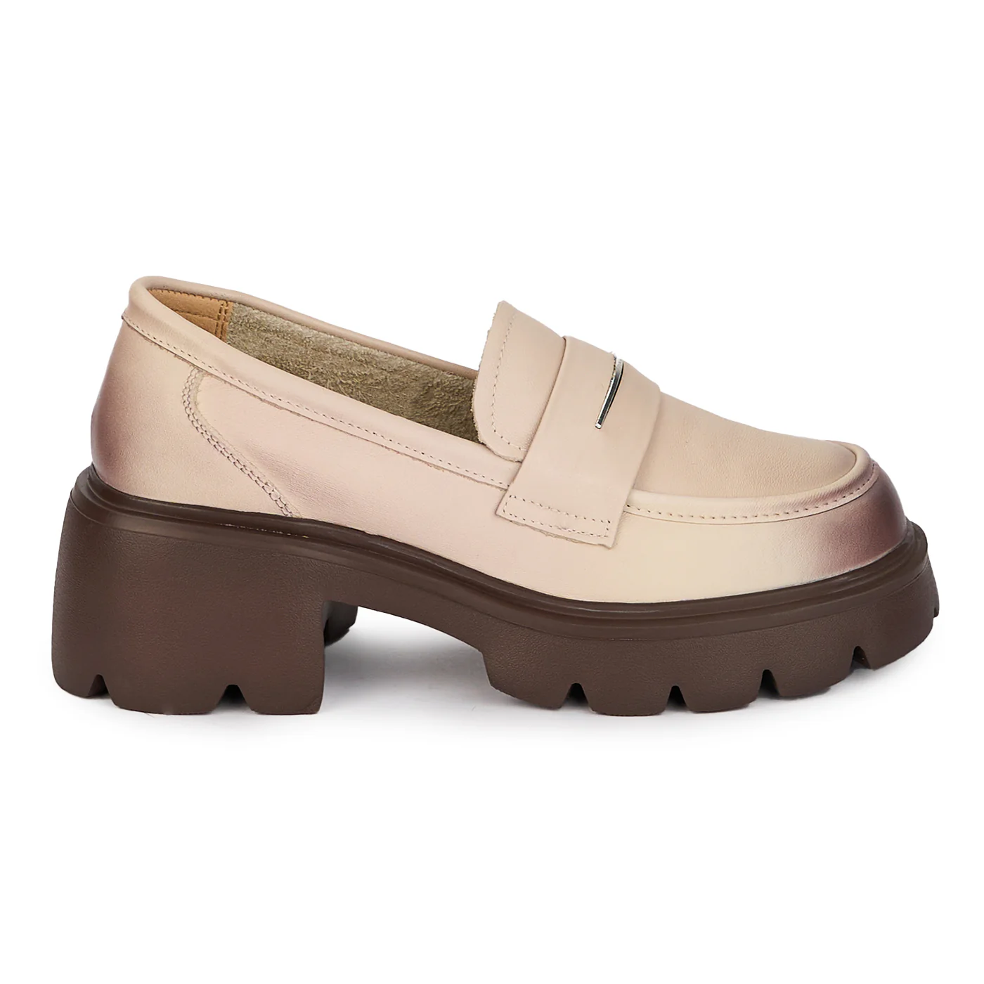 Pantofi casual dama din piele naturala cu talpa inalta 17995