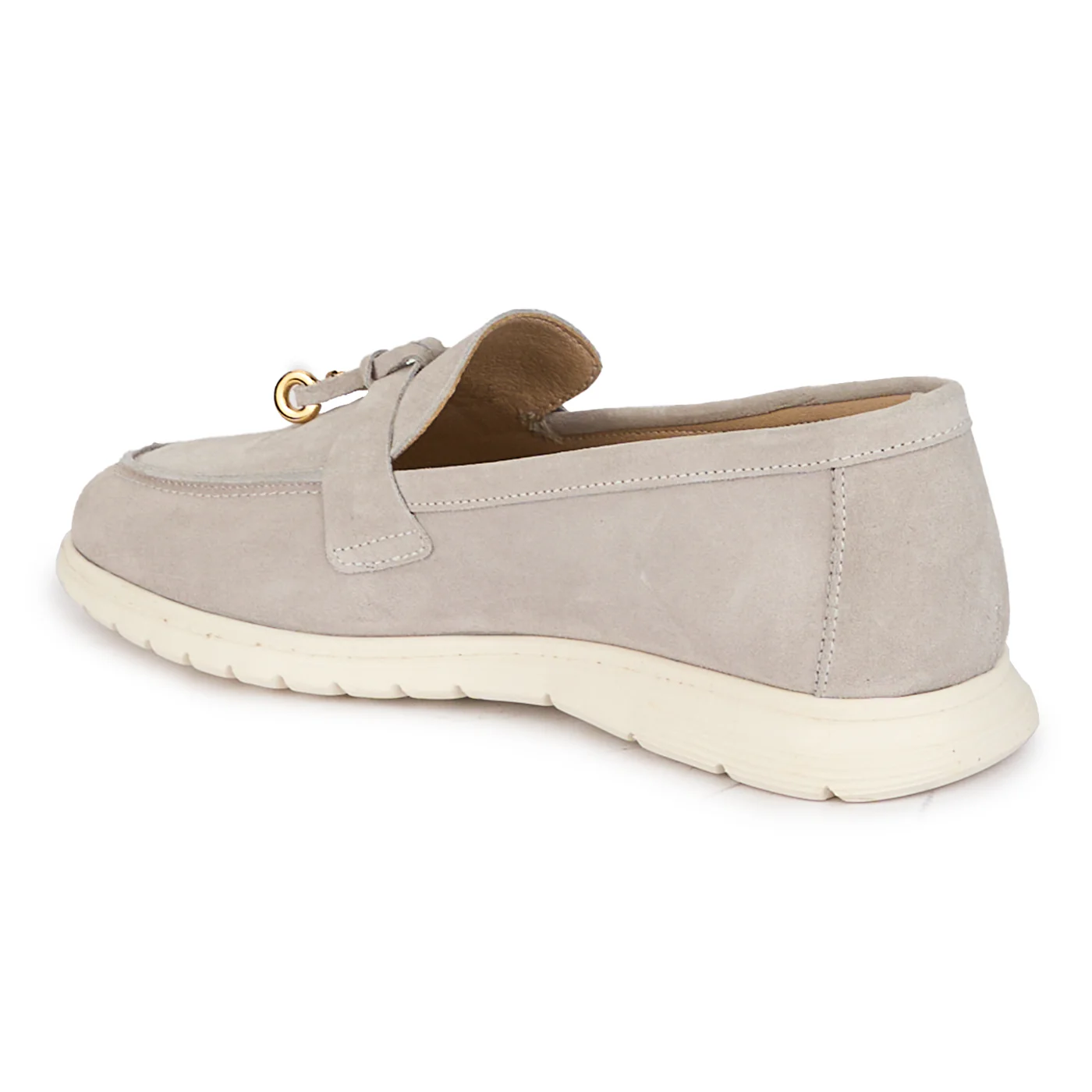 Pantofi casual dama din piele naturala gri 18250 - Image 2