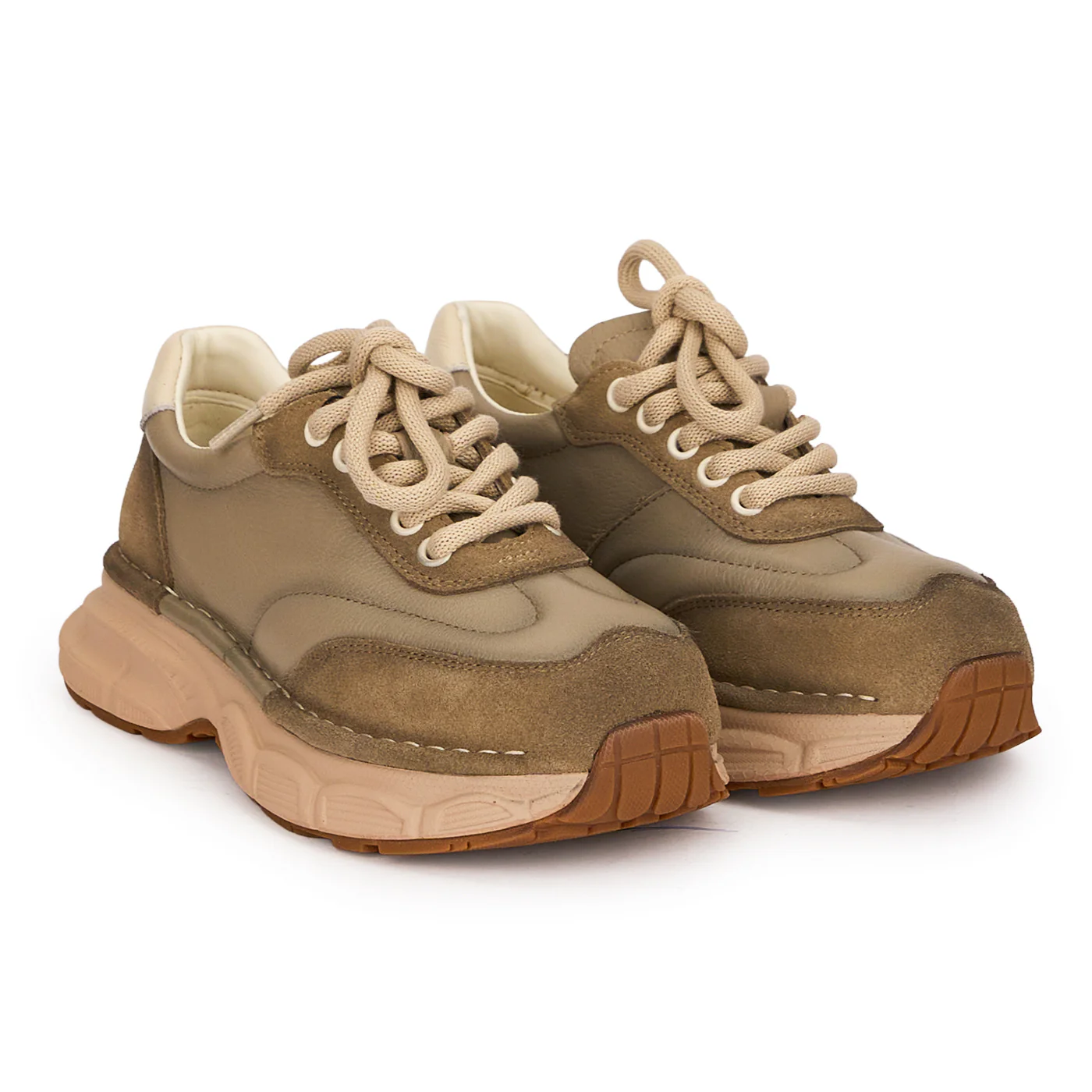 Pantofi casual dama din piele naturala gri cu siret 18749 - Image 4