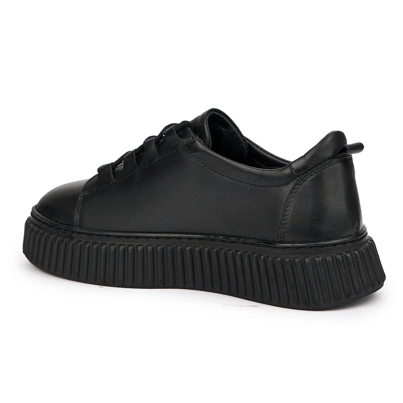 Pantofi casual dama din piele naturala neagra 14457 - Image 2