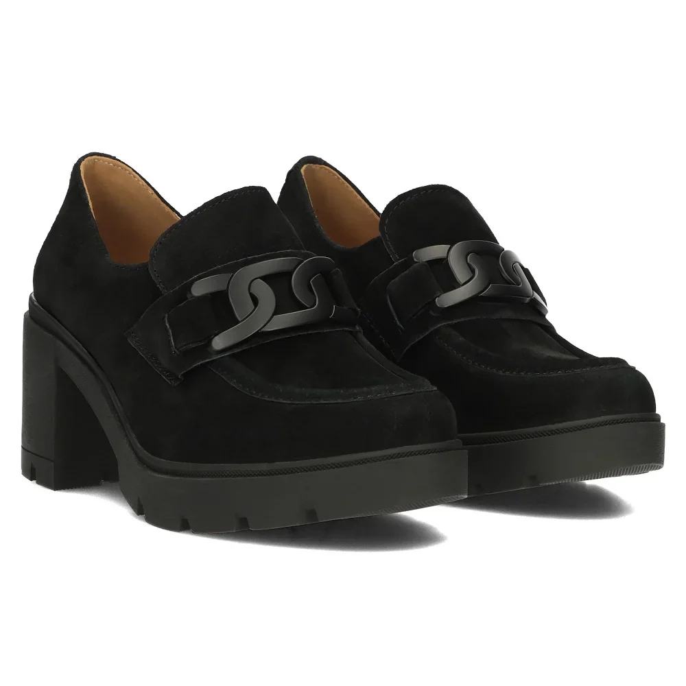 Pantofi casual dama din piele naturala neagra 14524 - Image 3