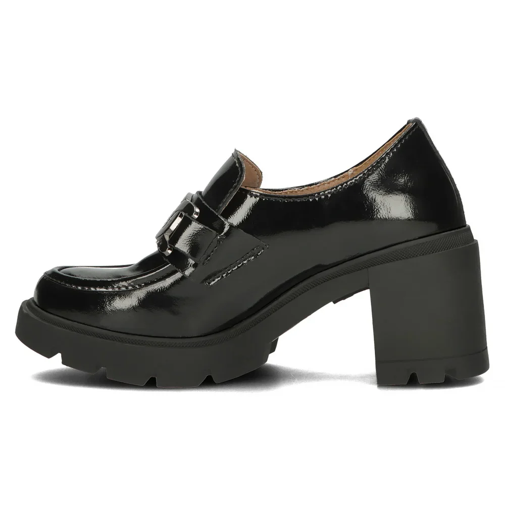 Pantofi casual dama din piele naturala neagra 14526 - Image 4