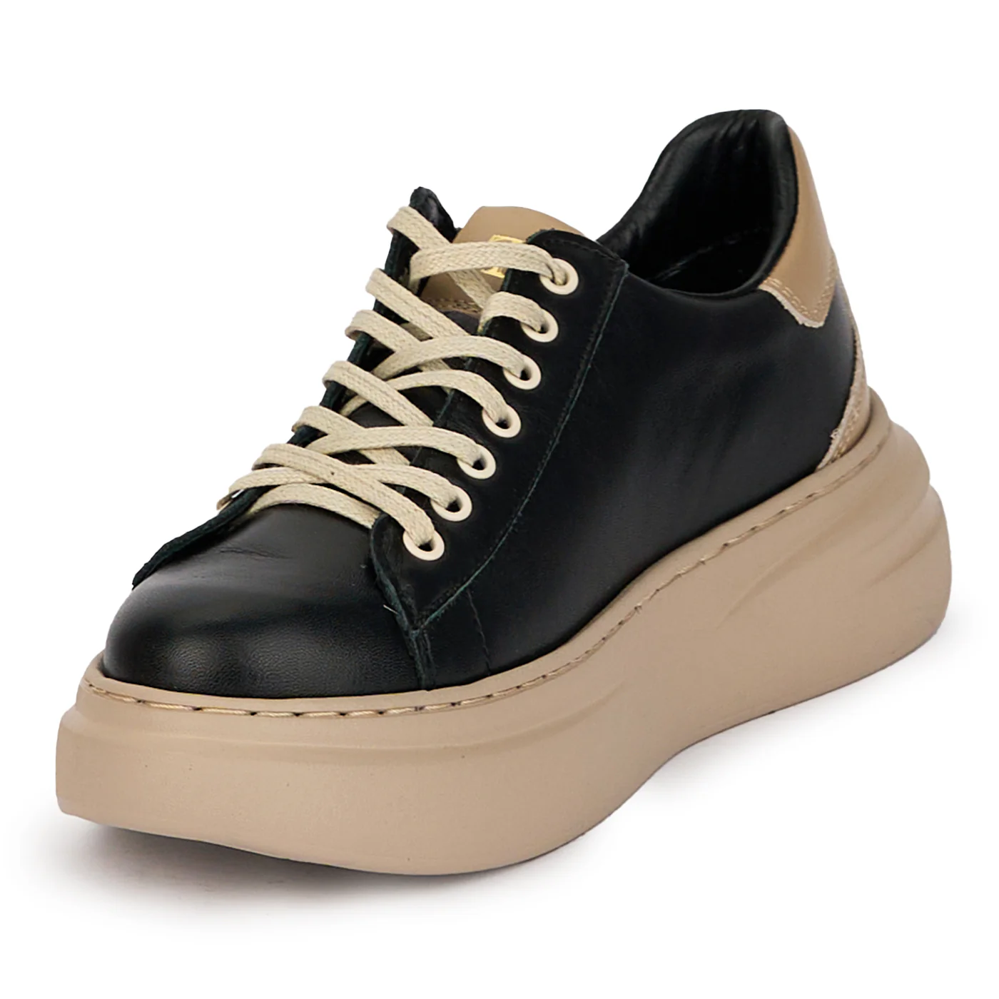 Pantofi casual dama din piele naturala neagra 18085 - Image 3